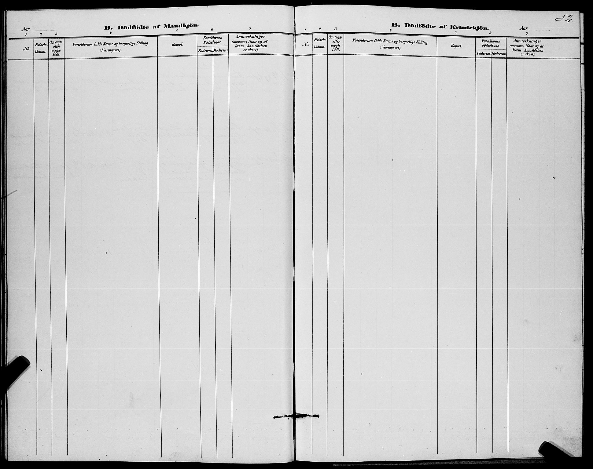 Strømm kirkebøker, AV/SAKO-A-322/G/Ga/L0003: Parish register (copy) no. I 3, 1889-1896, p. 52