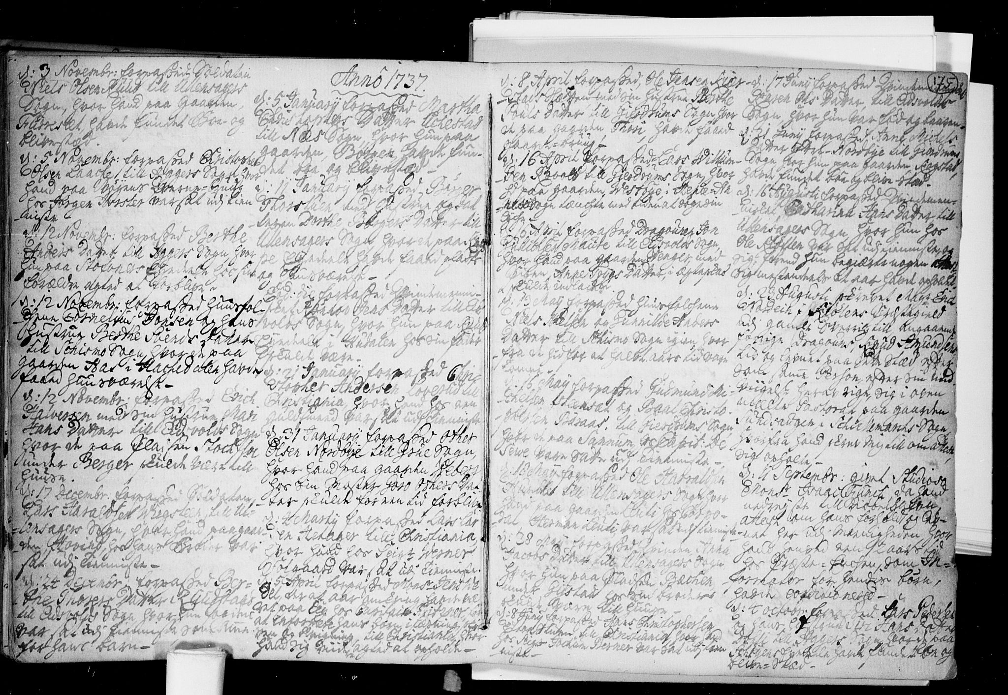 Nannestad prestekontor Kirkebøker, SAO/A-10414a/F/Fa/L0005: Parish register (official) no. I 5, 1729-1738, p. 175
