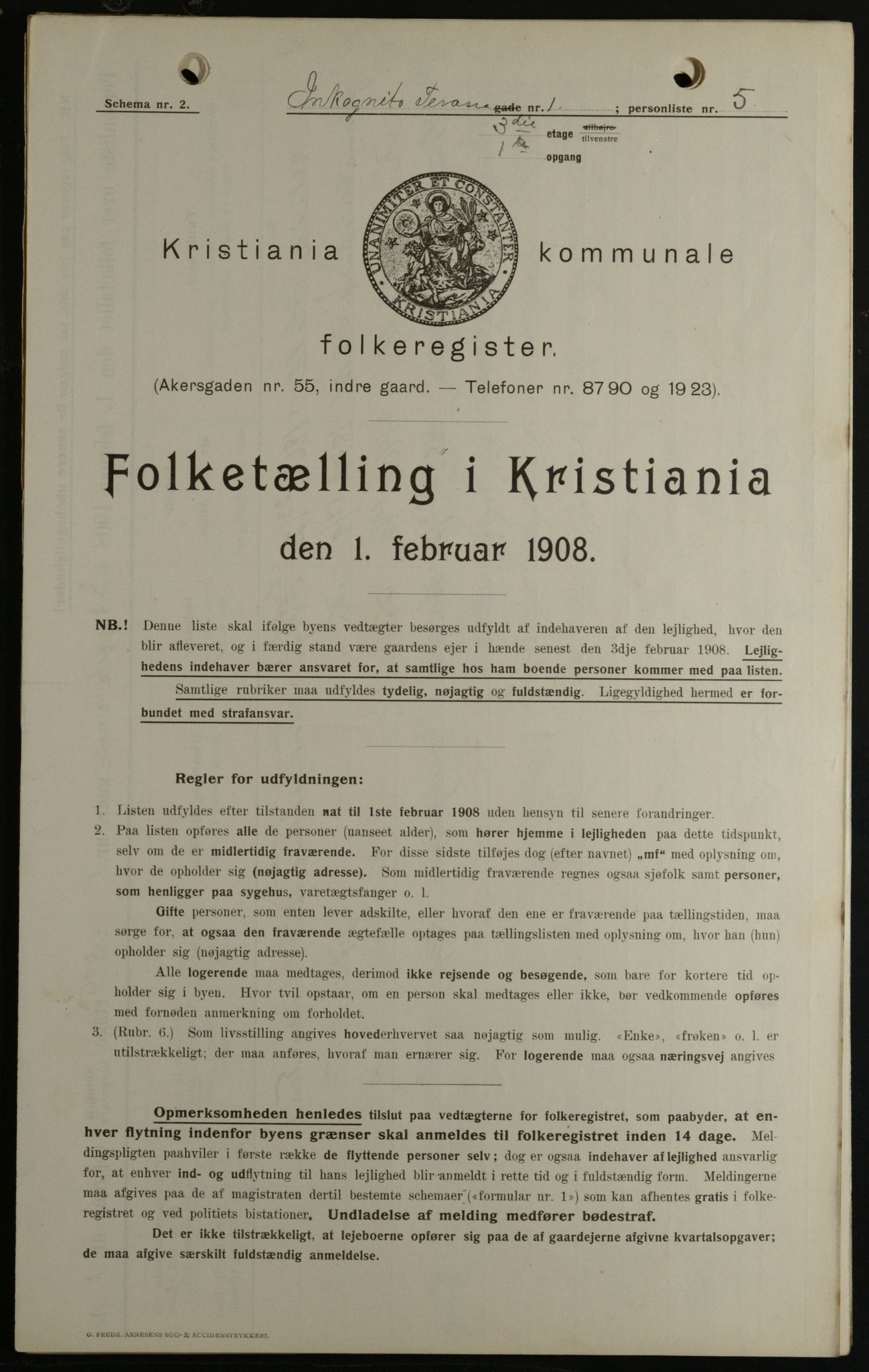 OBA, Municipal Census 1908 for Kristiania, 1908, p. 39826