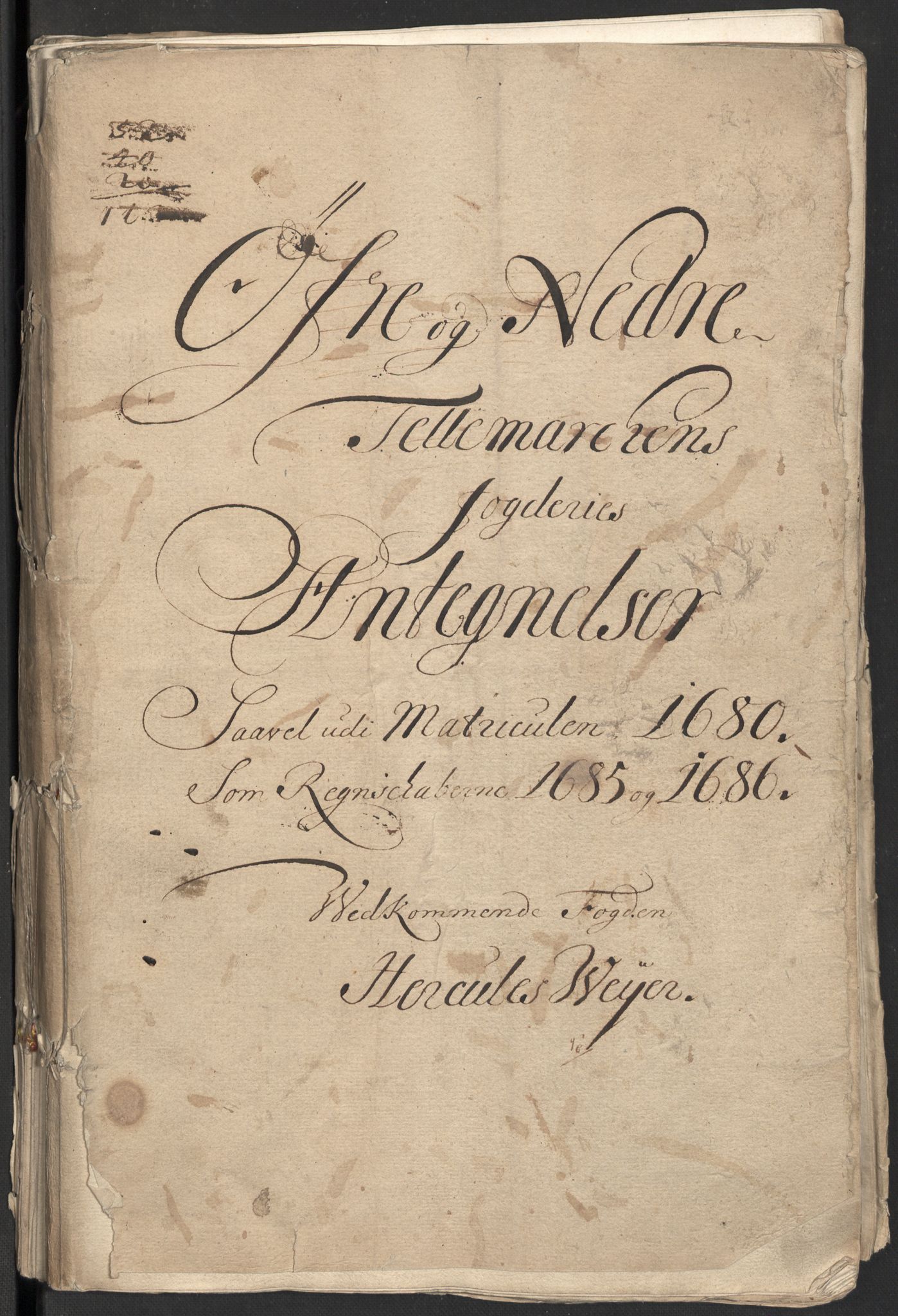 Rentekammeret inntil 1814, Reviderte regnskaper, Fogderegnskap, RA/EA-4092/R35/L2085: Fogderegnskap Øvre og Nedre Telemark, 1686, p. 3