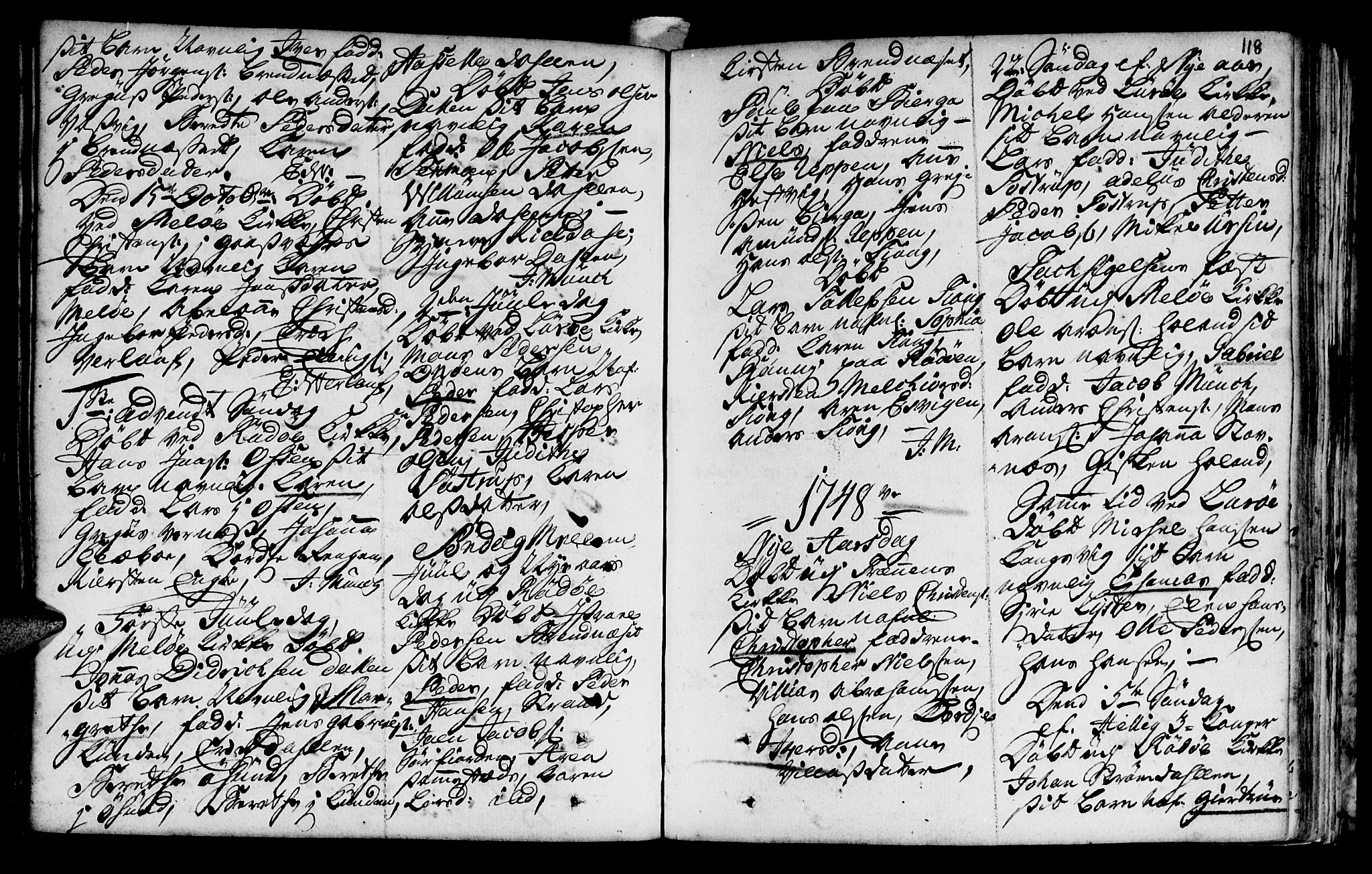 Ministerialprotokoller, klokkerbøker og fødselsregistre - Nordland, AV/SAT-A-1459/841/L0586: Parish register (official) no. 841A01, 1739-1750, p. 118