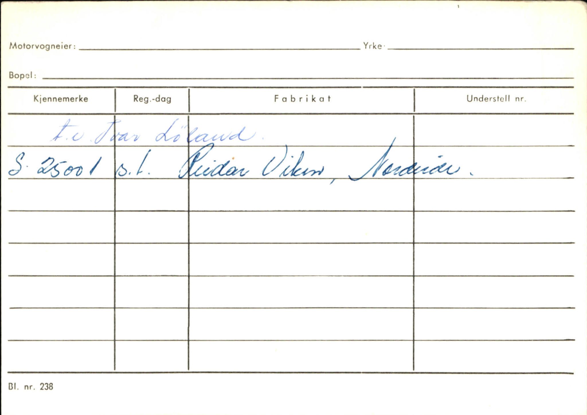 Statens vegvesen, Sogn og Fjordane vegkontor, SAB/A-5301/4/F/L0130: Eigarregister Eid T-Å. Høyanger A-O, 1945-1975, p. 982