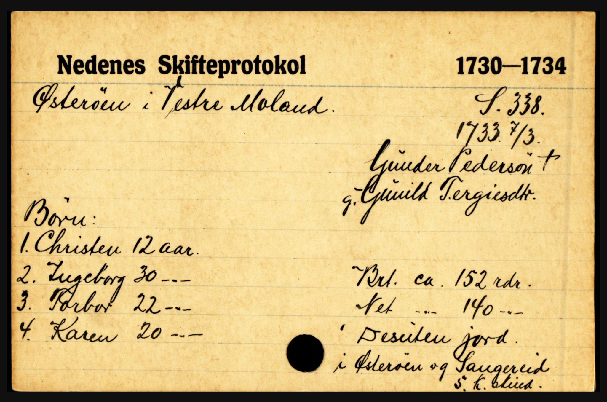 Nedenes sorenskriveri før 1824, AV/SAK-1221-0007/H, p. 34101