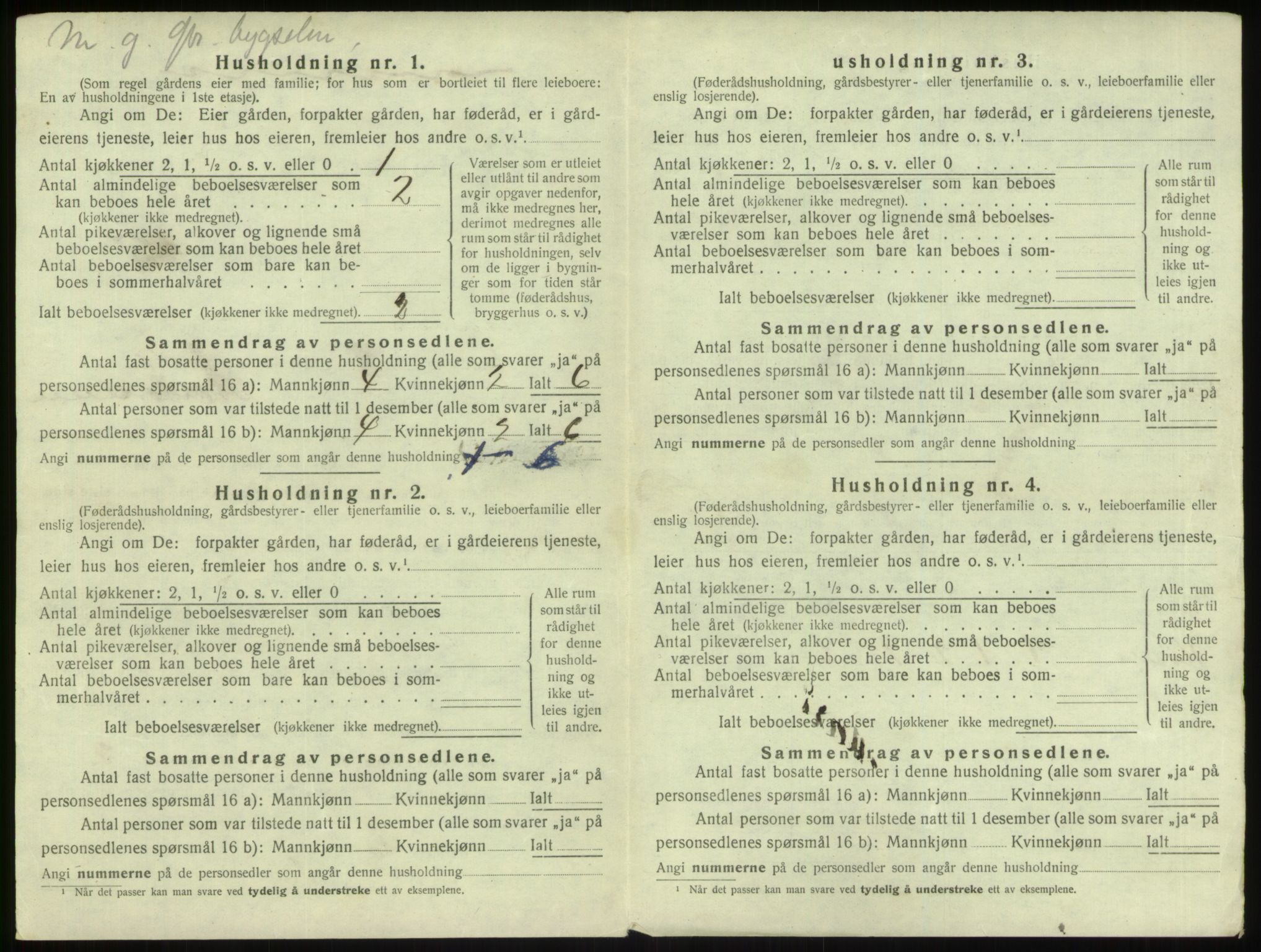 SAB, 1920 census for Lindås, 1920, p. 467