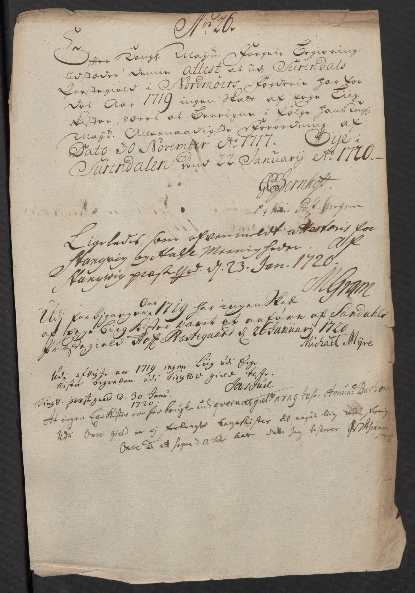 Rentekammeret inntil 1814, Reviderte regnskaper, Fogderegnskap, AV/RA-EA-4092/R56/L3752: Fogderegnskap Nordmøre, 1719, p. 193