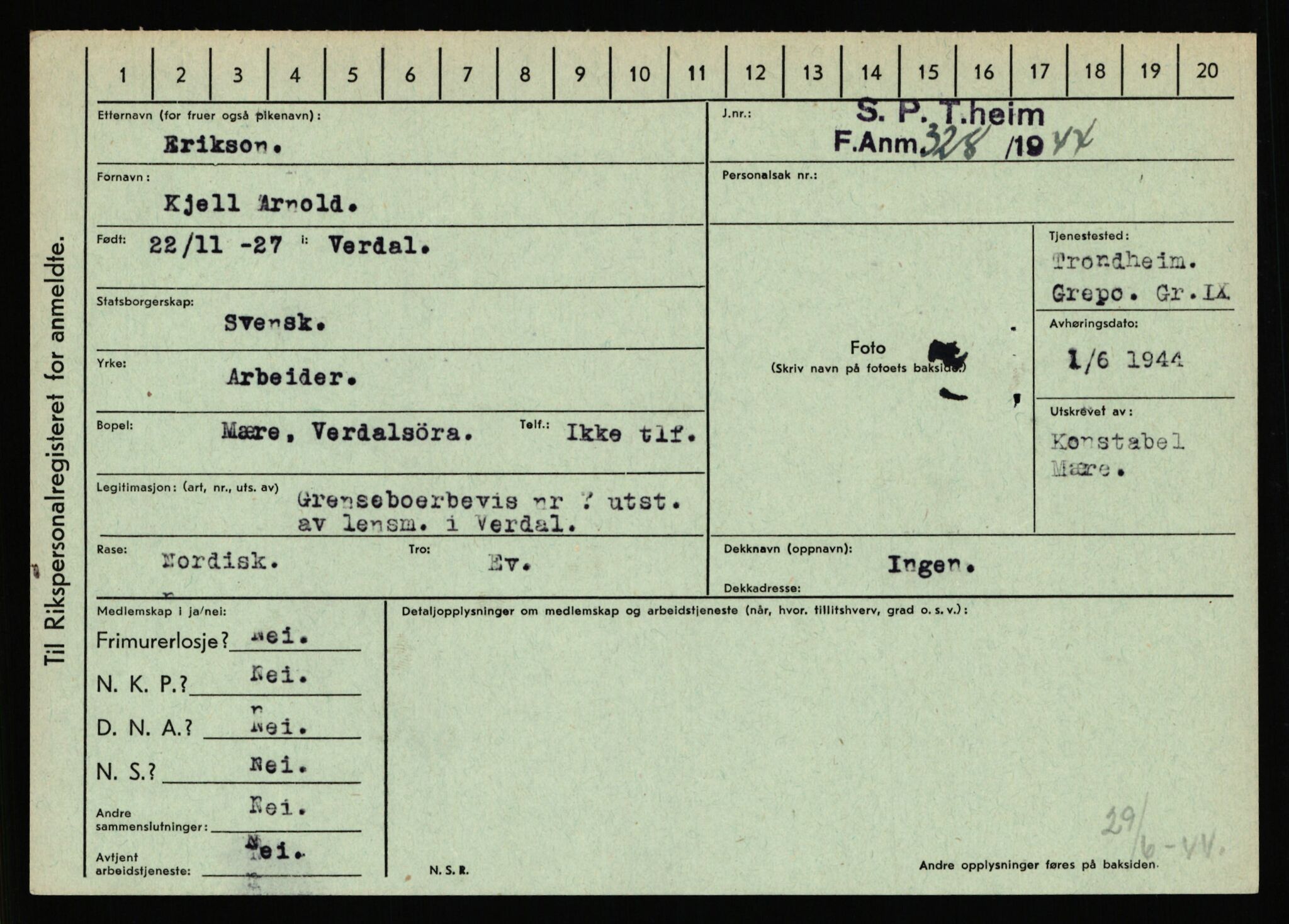 Statspolitiet - Hovedkontoret / Osloavdelingen, AV/RA-S-1329/C/Ca/L0004: Eid - funn av gjenstander	, 1943-1945, p. 2055