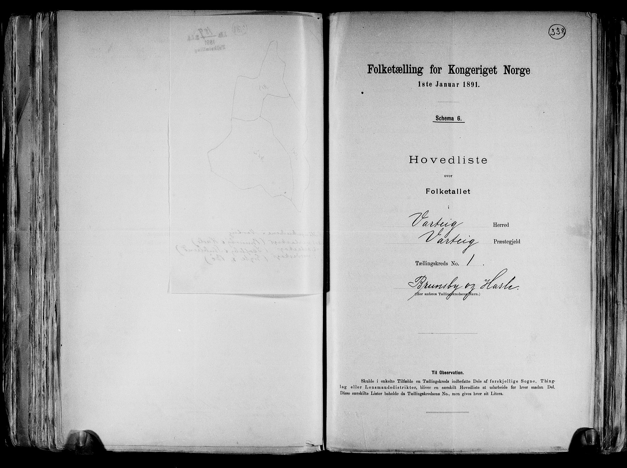 RA, 1891 census for 0114 Varteig, 1891, p. 5