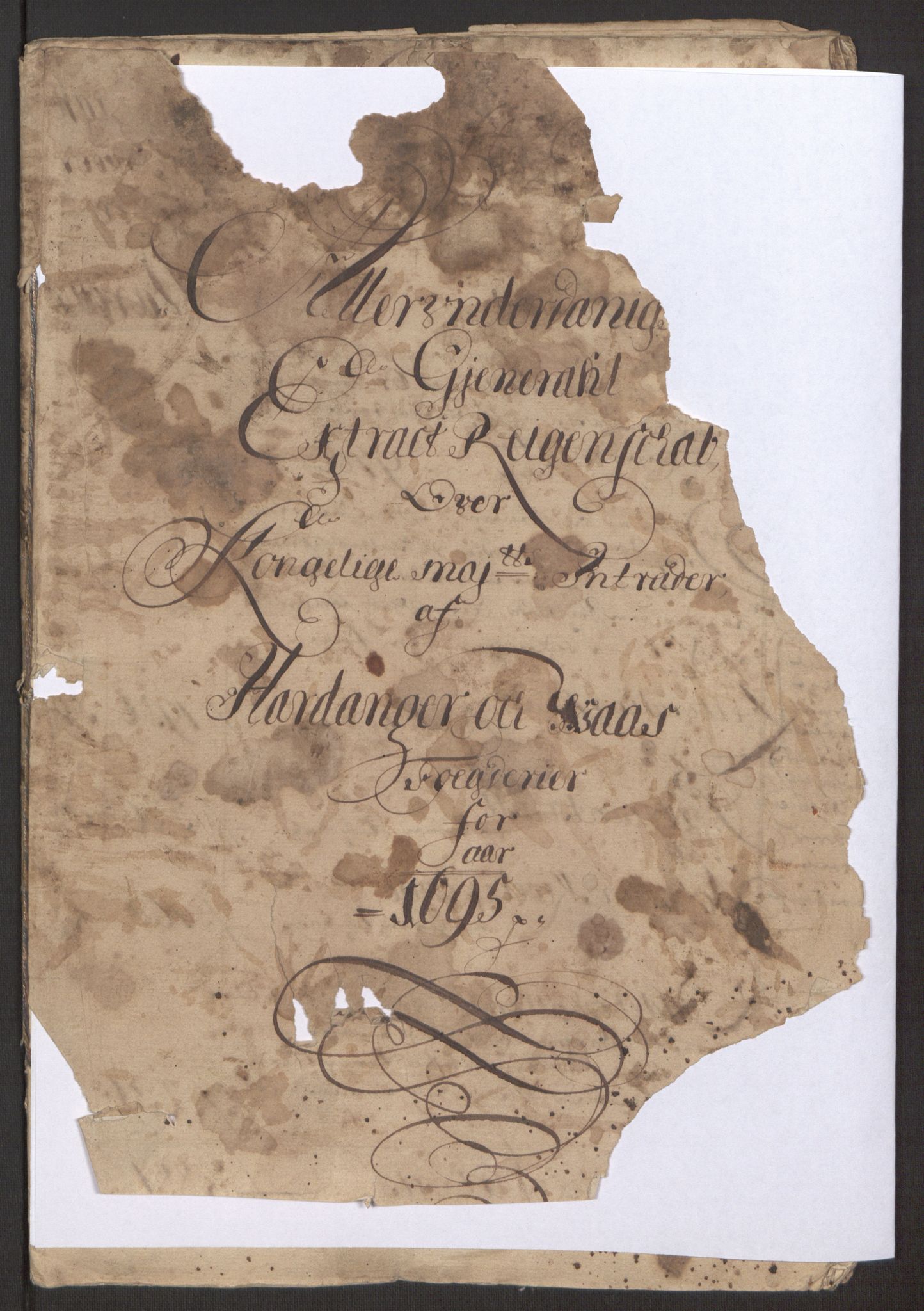 Rentekammeret inntil 1814, Reviderte regnskaper, Fogderegnskap, RA/EA-4092/R48/L2976: Fogderegnskap Sunnhordland og Hardanger, 1695-1696, p. 143