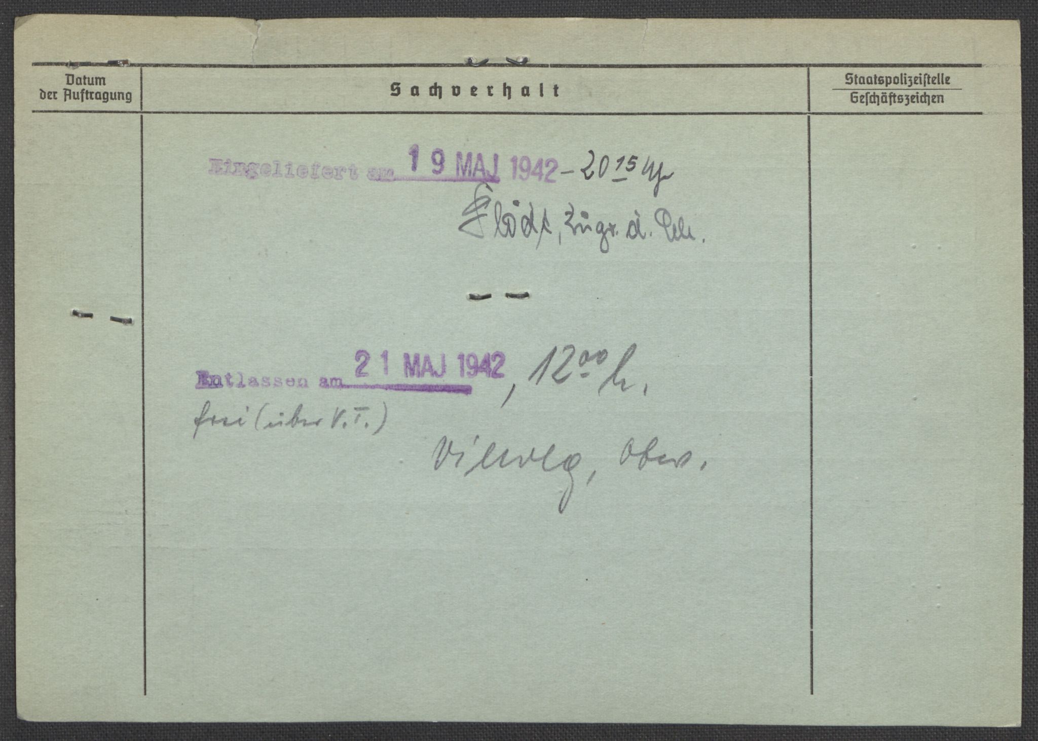 Befehlshaber der Sicherheitspolizei und des SD, AV/RA-RAFA-5969/E/Ea/Eaa/L0008: Register over norske fanger i Møllergata 19: Oelze-Ru, 1940-1945, p. 913