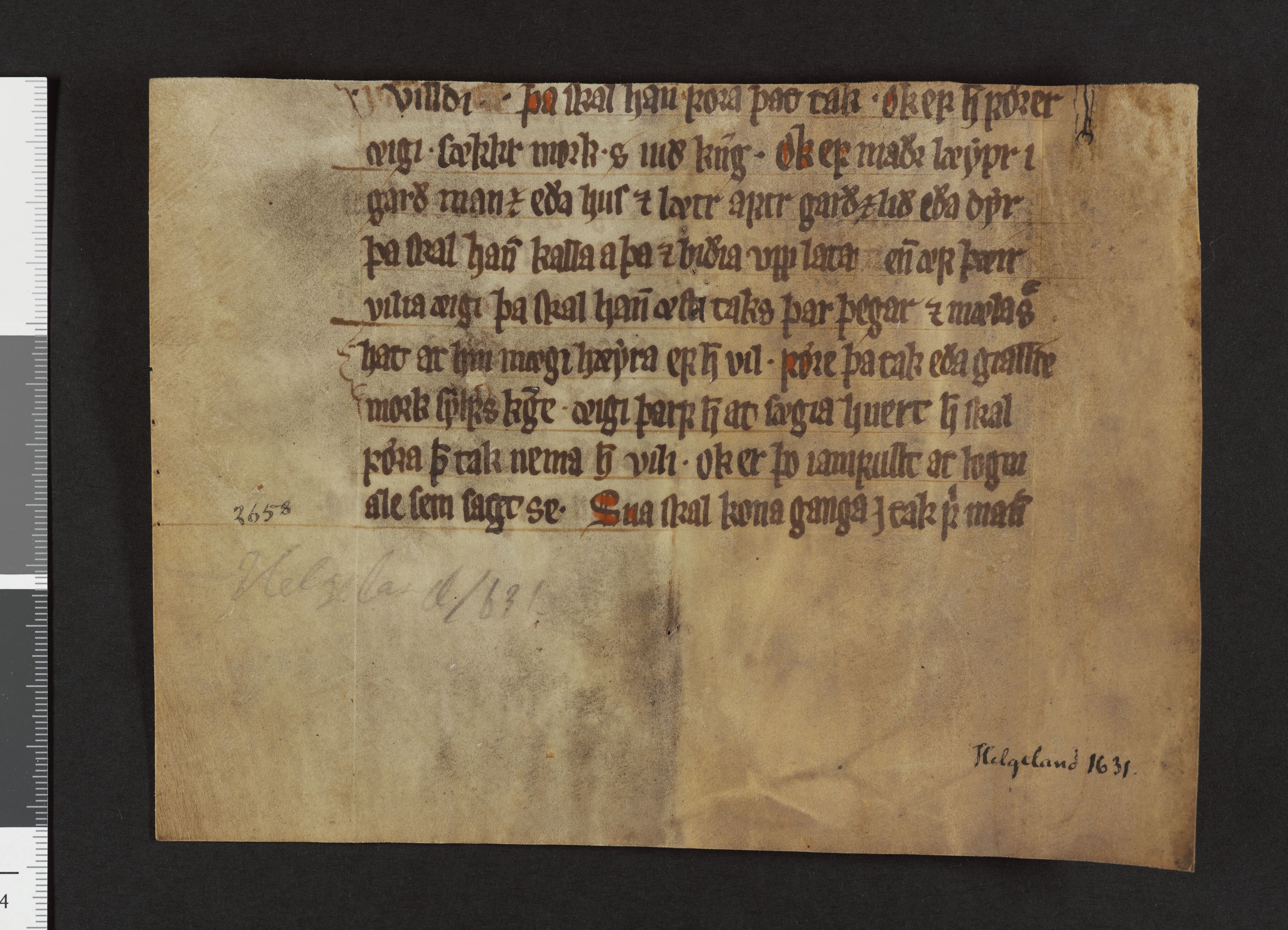 Riksarkivets diplomsamling, RA/EA-5965/F26/L0002: Norrøne membranfragmenter bestand 2-9 (10), 1100-1536, p. 163