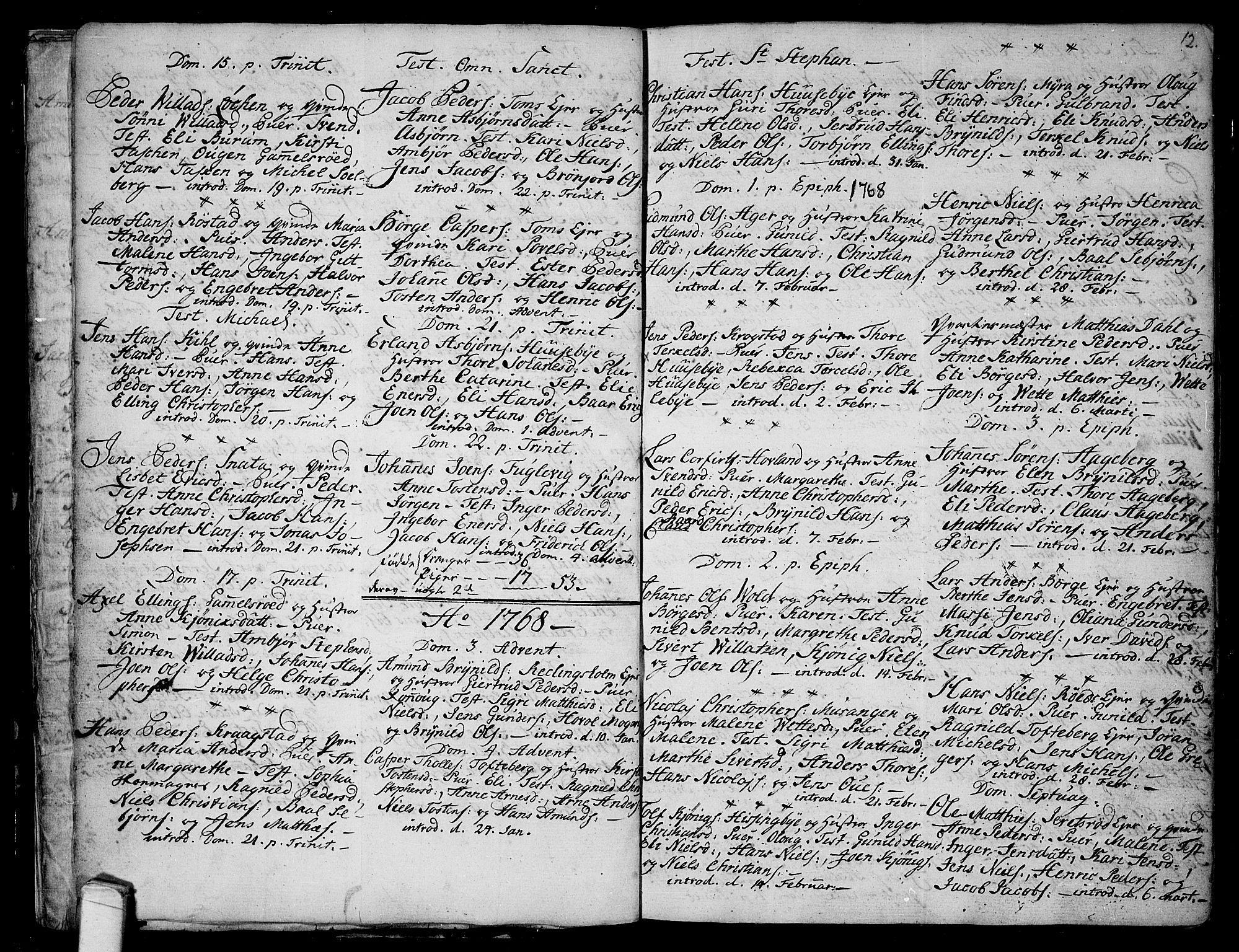 Råde prestekontor kirkebøker, AV/SAO-A-2009/F/Fa/L0002: Parish register (official) no. 2, 1762-1806, p. 12