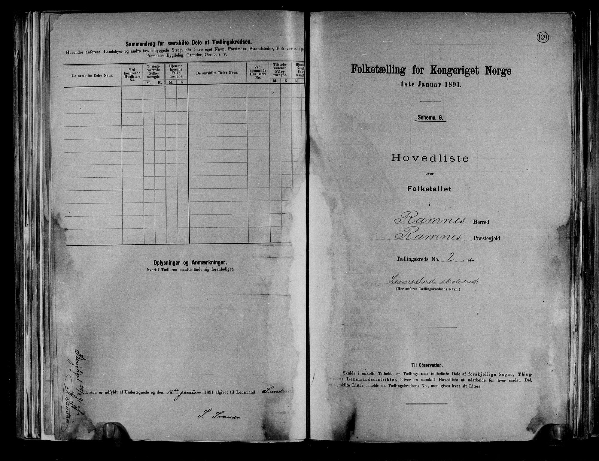 RA, 1891 census for 0718 Ramnes, 1891, p. 8