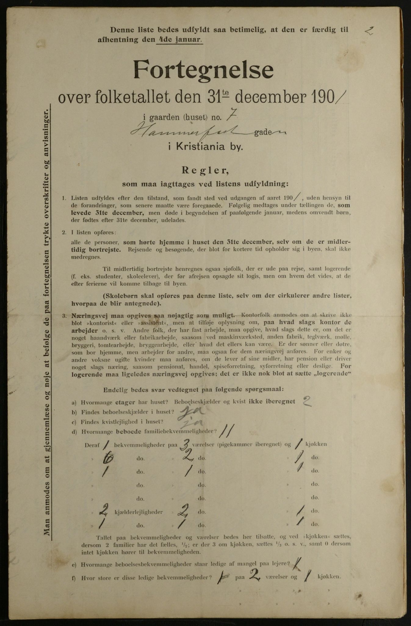 OBA, Municipal Census 1901 for Kristiania, 1901, p. 5526