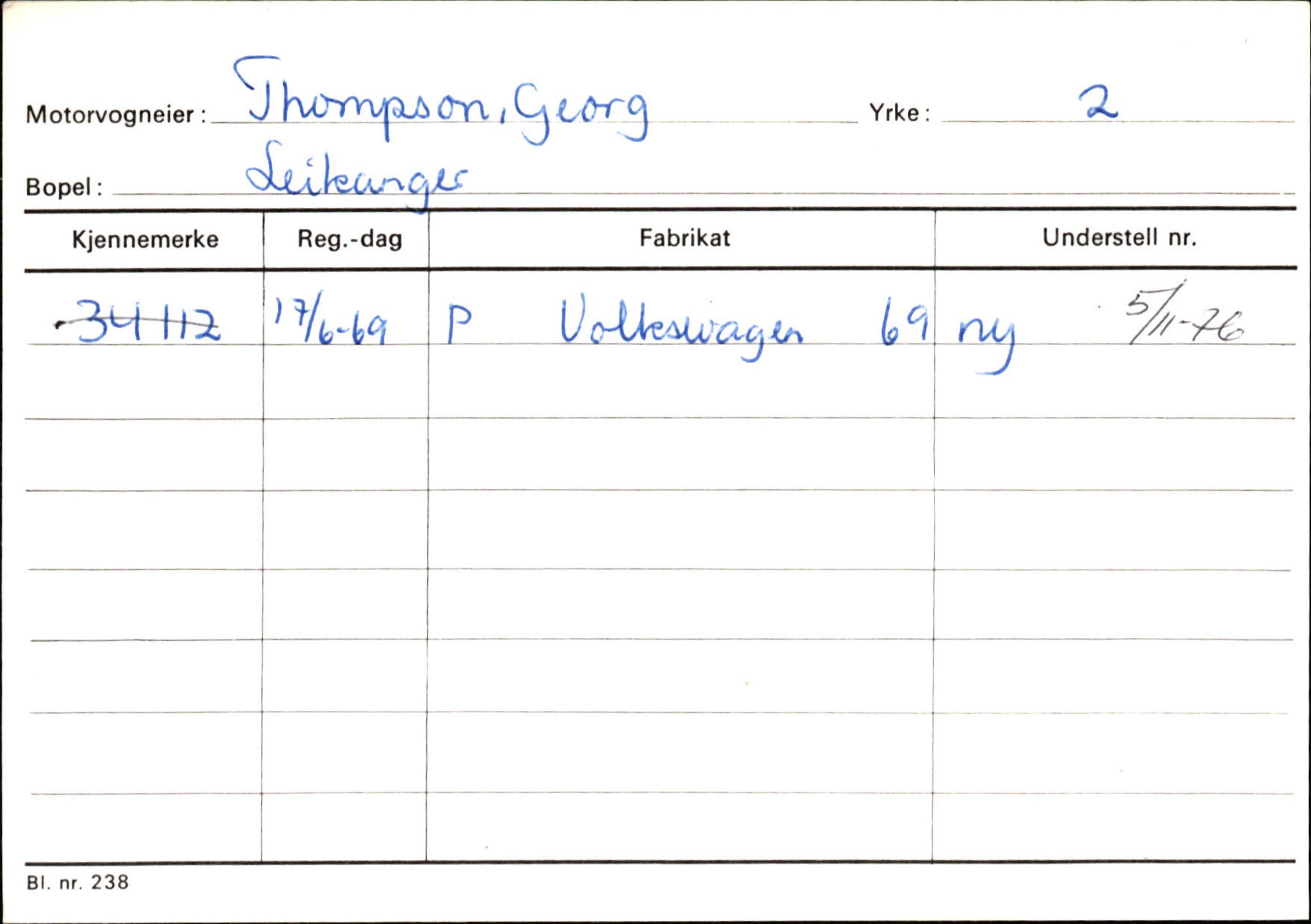 Statens vegvesen, Sogn og Fjordane vegkontor, SAB/A-5301/4/F/L0126: Eigarregister Fjaler M-Å. Leikanger A-Å, 1945-1975, p. 2319