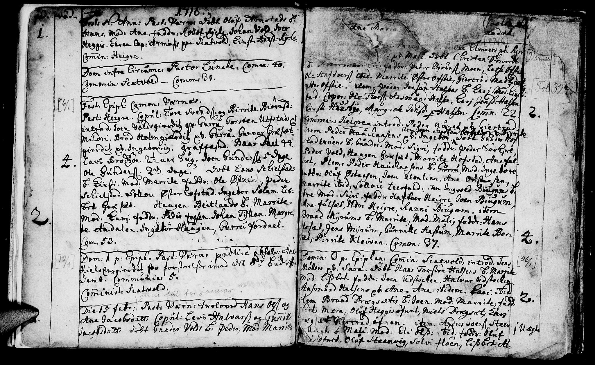 Ministerialprotokoller, klokkerbøker og fødselsregistre - Nord-Trøndelag, SAT/A-1458/709/L0054: Parish register (official) no. 709A02, 1714-1738, p. 32