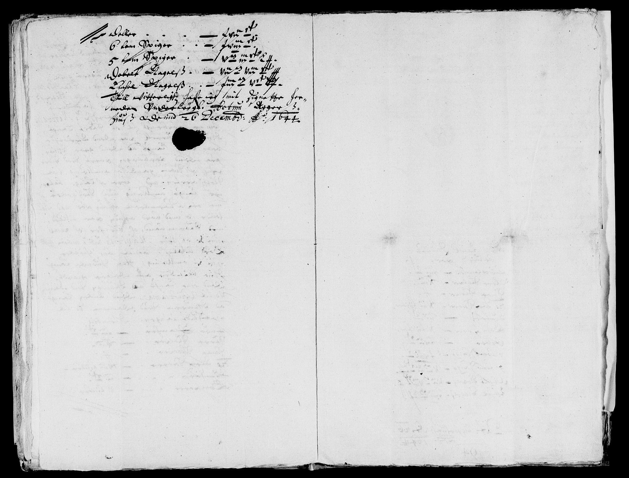Rentekammeret inntil 1814, Reviderte regnskaper, Lensregnskaper, AV/RA-EA-5023/R/Rb/Rba/L0181: Akershus len, 1644-1645