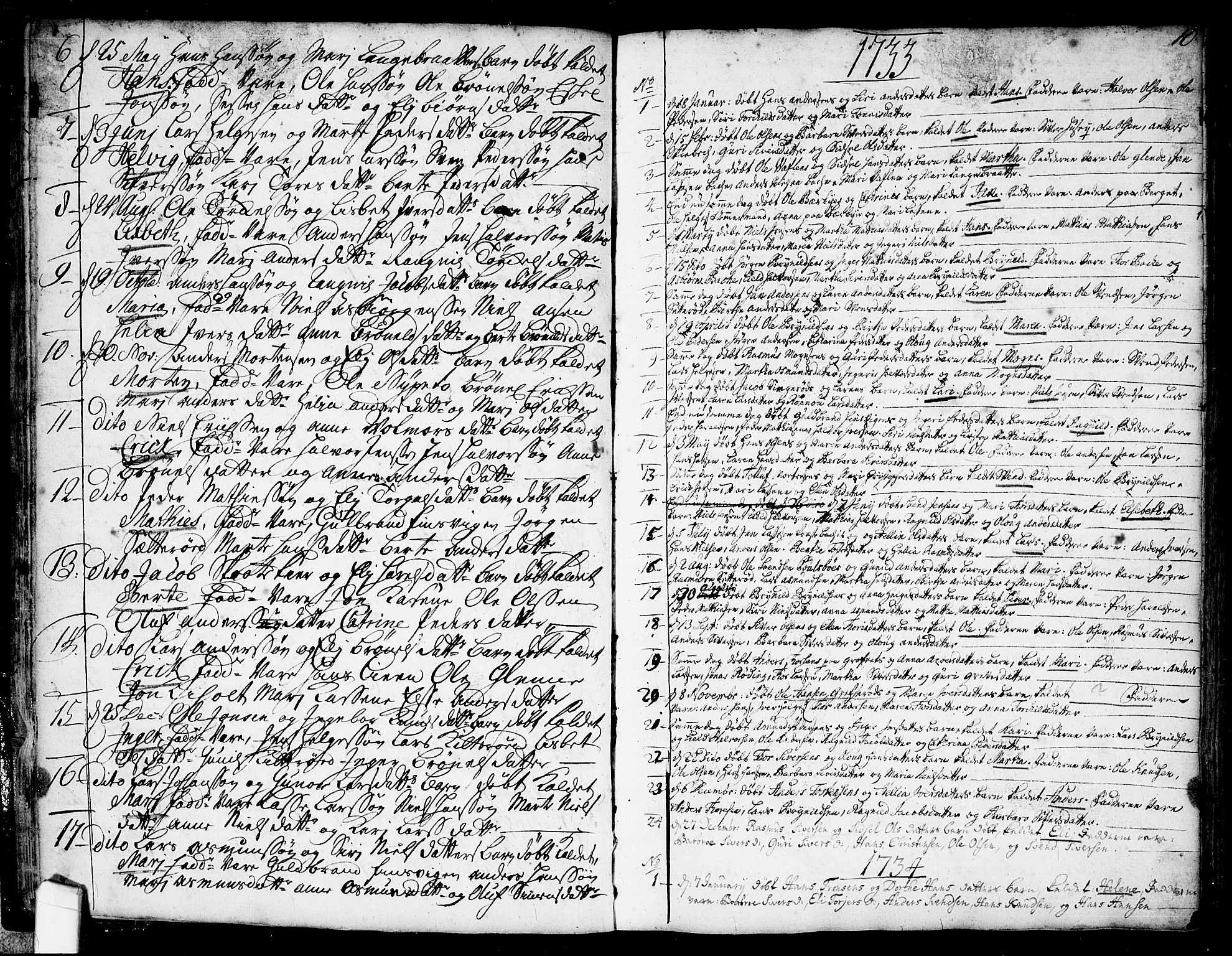 Idd prestekontor Kirkebøker, AV/SAO-A-10911/F/Fb/L0001: Parish register (official) no. II 1, 1720-1789, p. 10