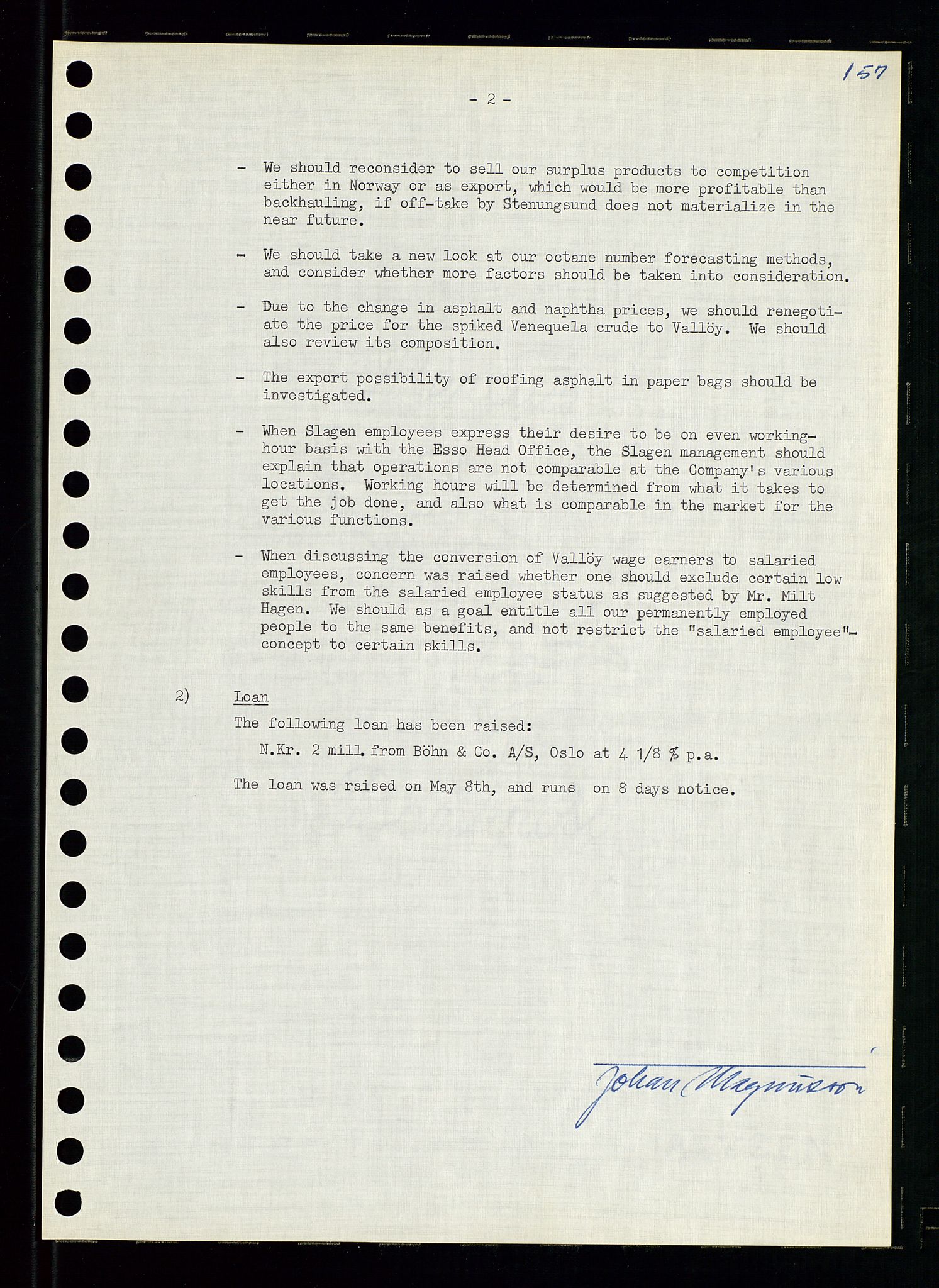 Pa 0982 - Esso Norge A/S, AV/SAST-A-100448/A/Aa/L0001/0004: Den administrerende direksjon Board minutes (styrereferater) / Den administrerende direksjon Board minutes (styrereferater), 1963-1964, p. 106