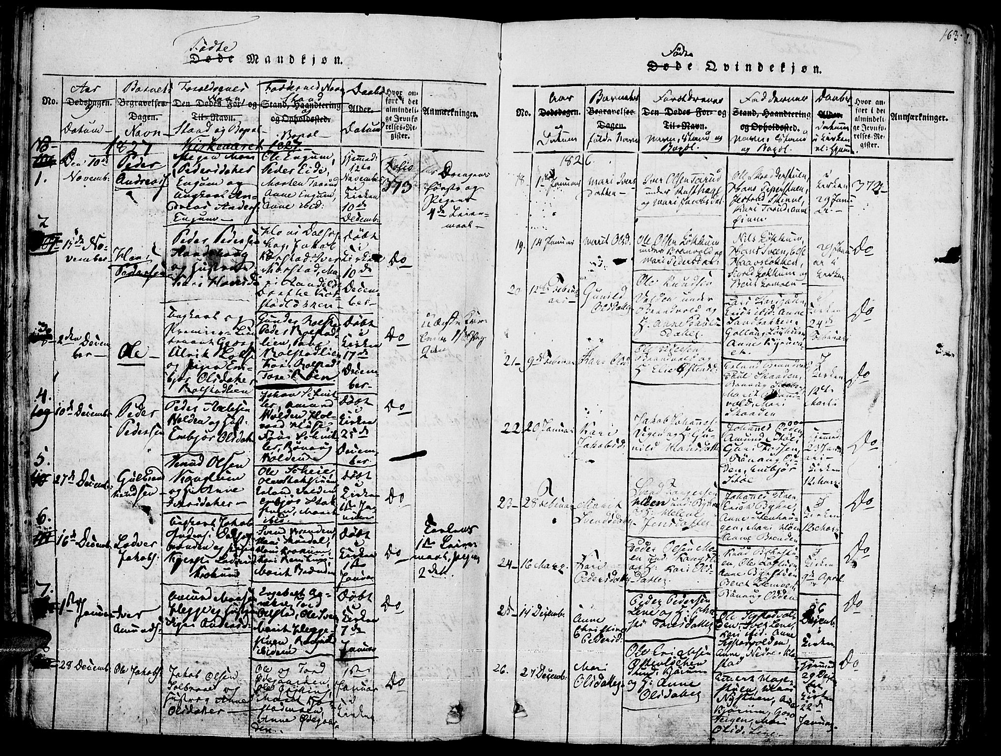 Fron prestekontor, SAH/PREST-078/H/Ha/Haa/L0002: Parish register (official) no. 2, 1816-1827, p. 163