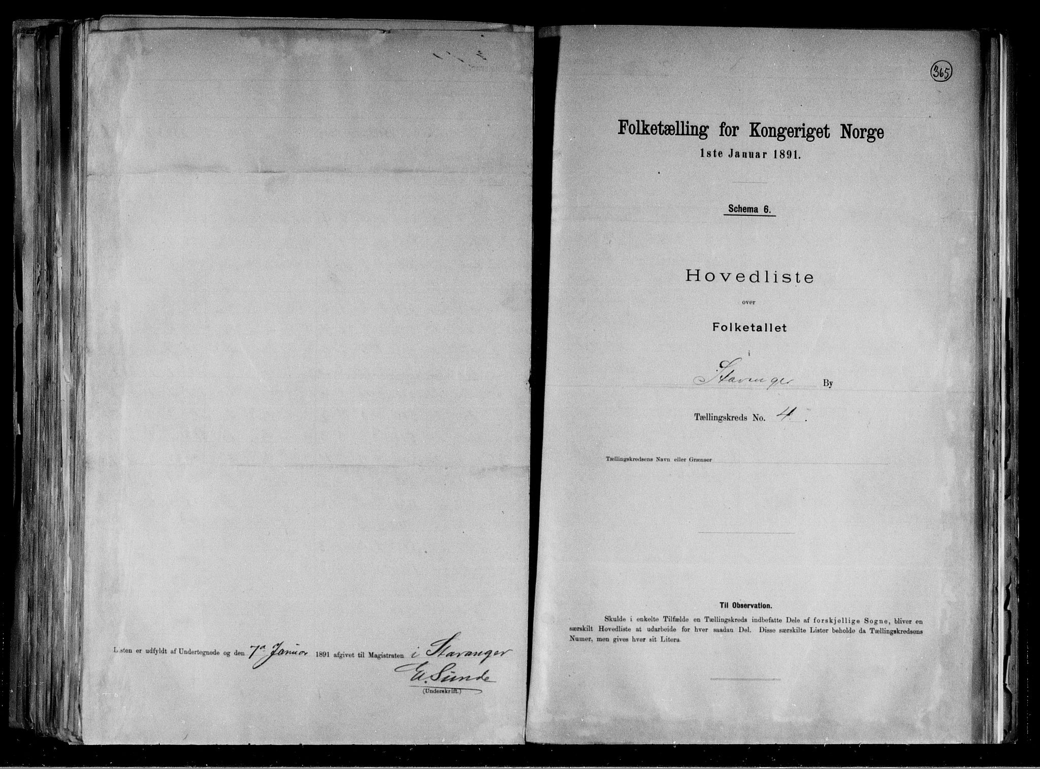 RA, 1891 census for 1103 Stavanger, 1891, p. 11