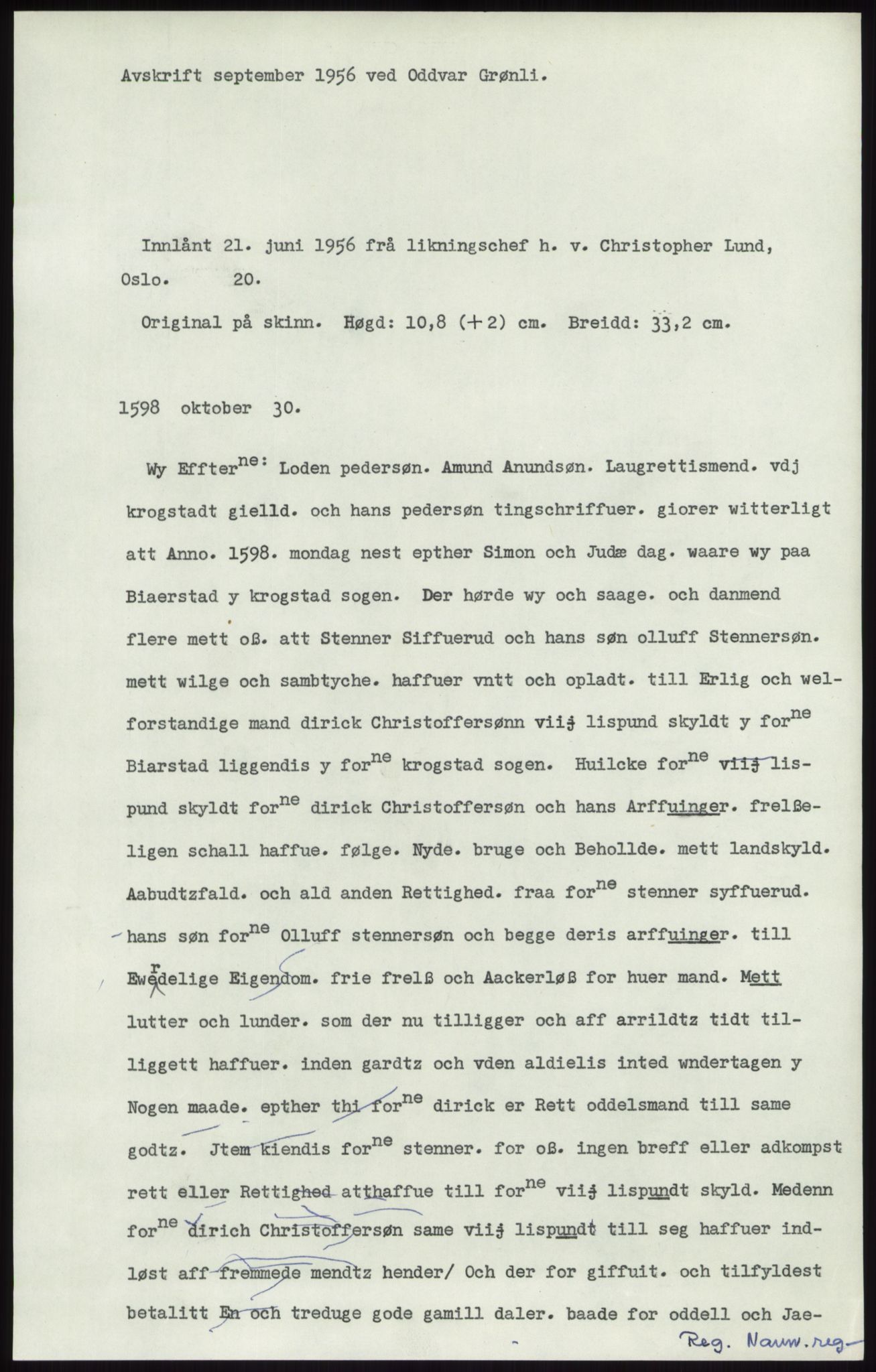 Samlinger til kildeutgivelse, Diplomavskriftsamlingen, RA/EA-4053/H/Ha, p. 1114