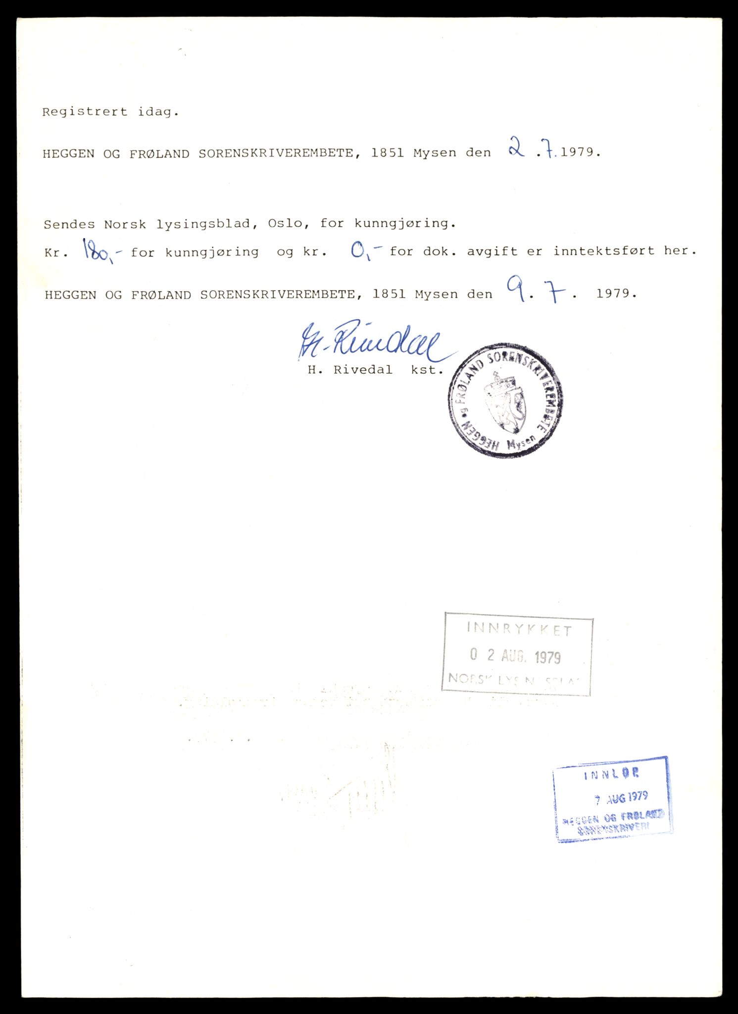 Heggen og Frøland tingrett, AV/SAT-A-10208/K/Kb/Kba/L0014: Enkeltmannsforetak, aksjeselskap og andelslag, 70/1979-54/1980, 1979-1980