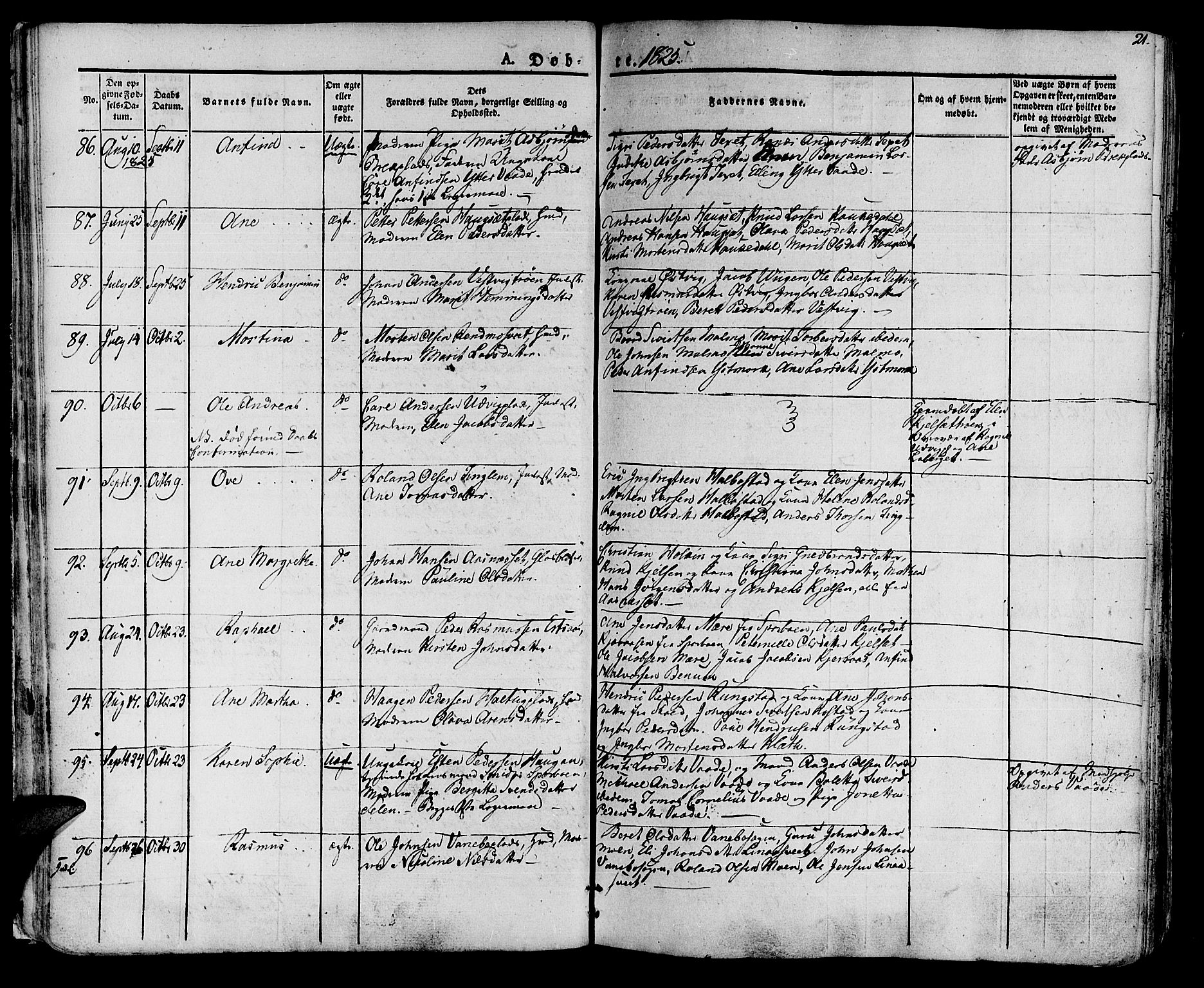 Ministerialprotokoller, klokkerbøker og fødselsregistre - Nord-Trøndelag, SAT/A-1458/741/L0390: Parish register (official) no. 741A04, 1822-1836, p. 21