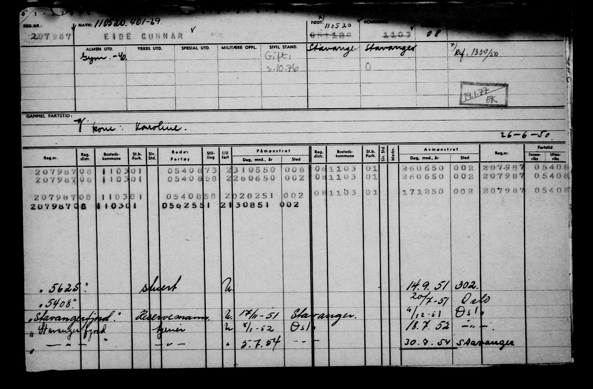 Direktoratet for sjømenn, AV/RA-S-3545/G/Gb/L0180: Hovedkort, 1920, p. 524