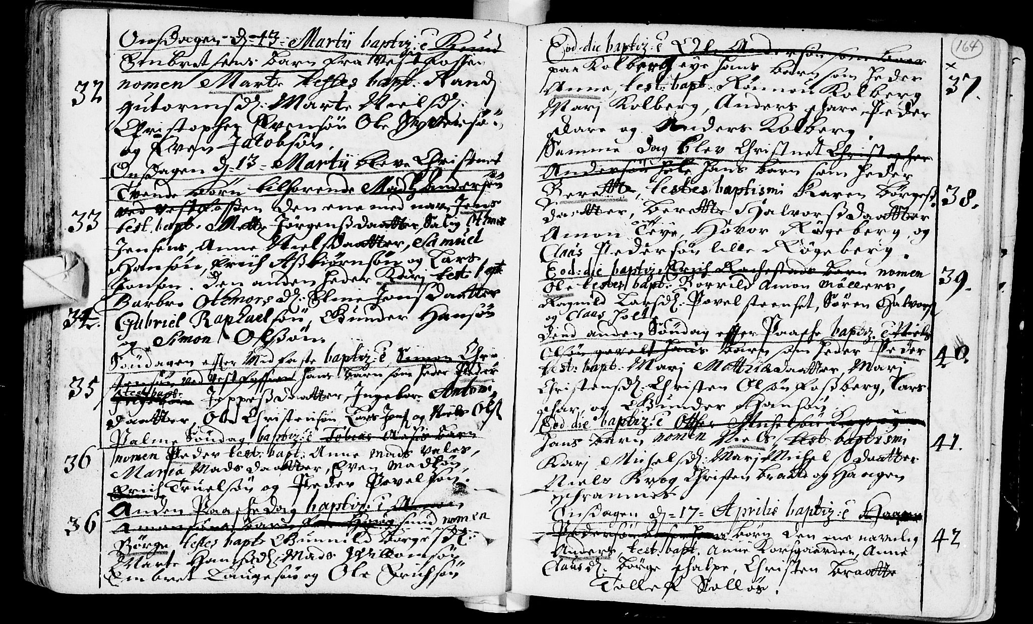 Eiker kirkebøker, AV/SAKO-A-4/F/Fa/L0002: Parish register (official) no. I 2, 1705-1724, p. 164