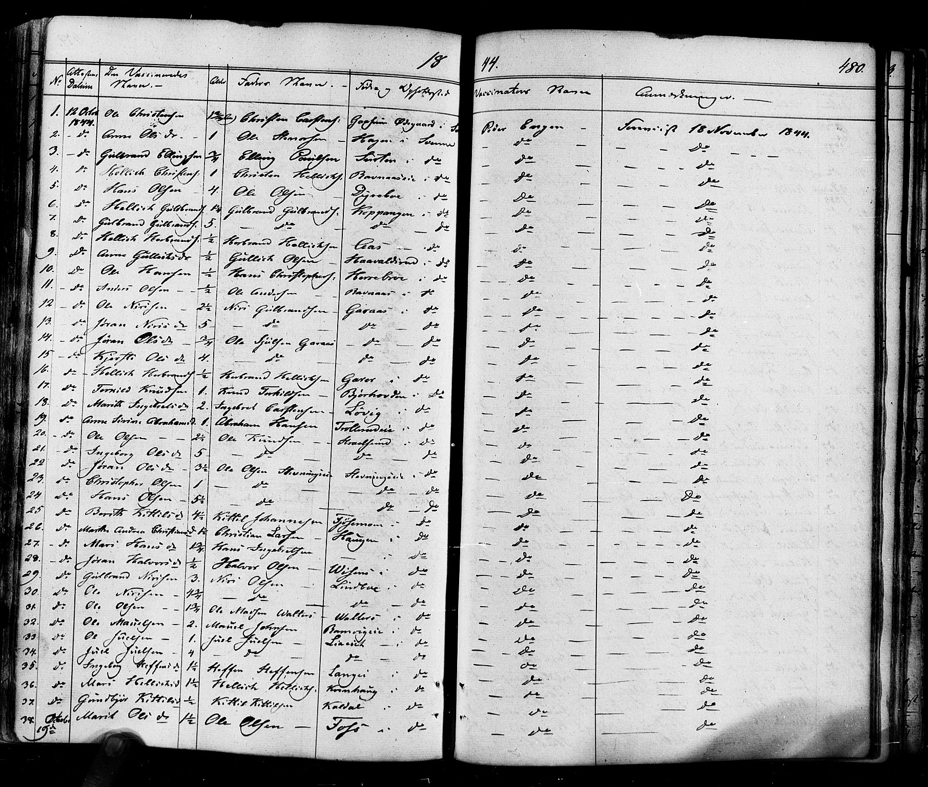 Flesberg kirkebøker, SAKO/A-18/F/Fa/L0006: Parish register (official) no. I 6, 1834-1860, p. 480