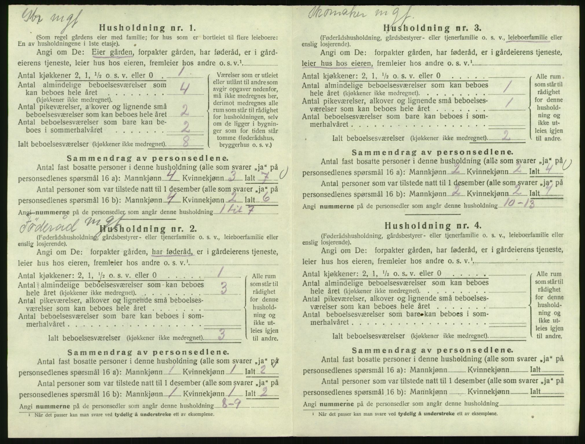 SAT, 1920 census for Øre, 1920, p. 288