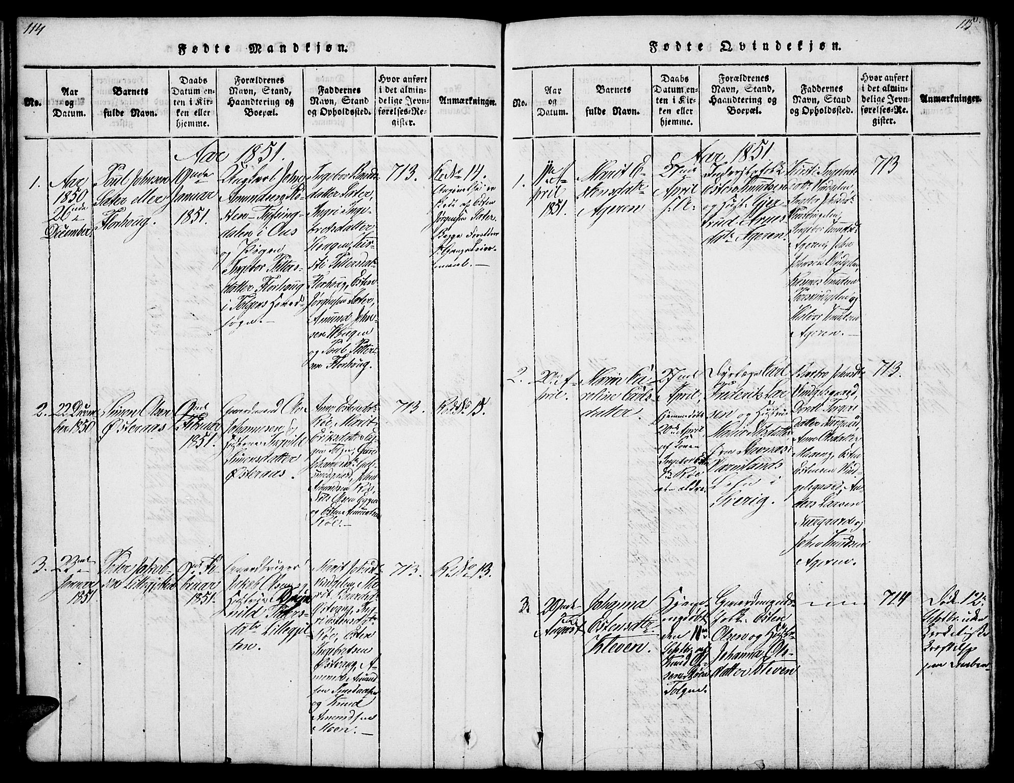 Tolga prestekontor, AV/SAH-PREST-062/L/L0003: Parish register (copy) no. 3, 1815-1862, p. 114-115