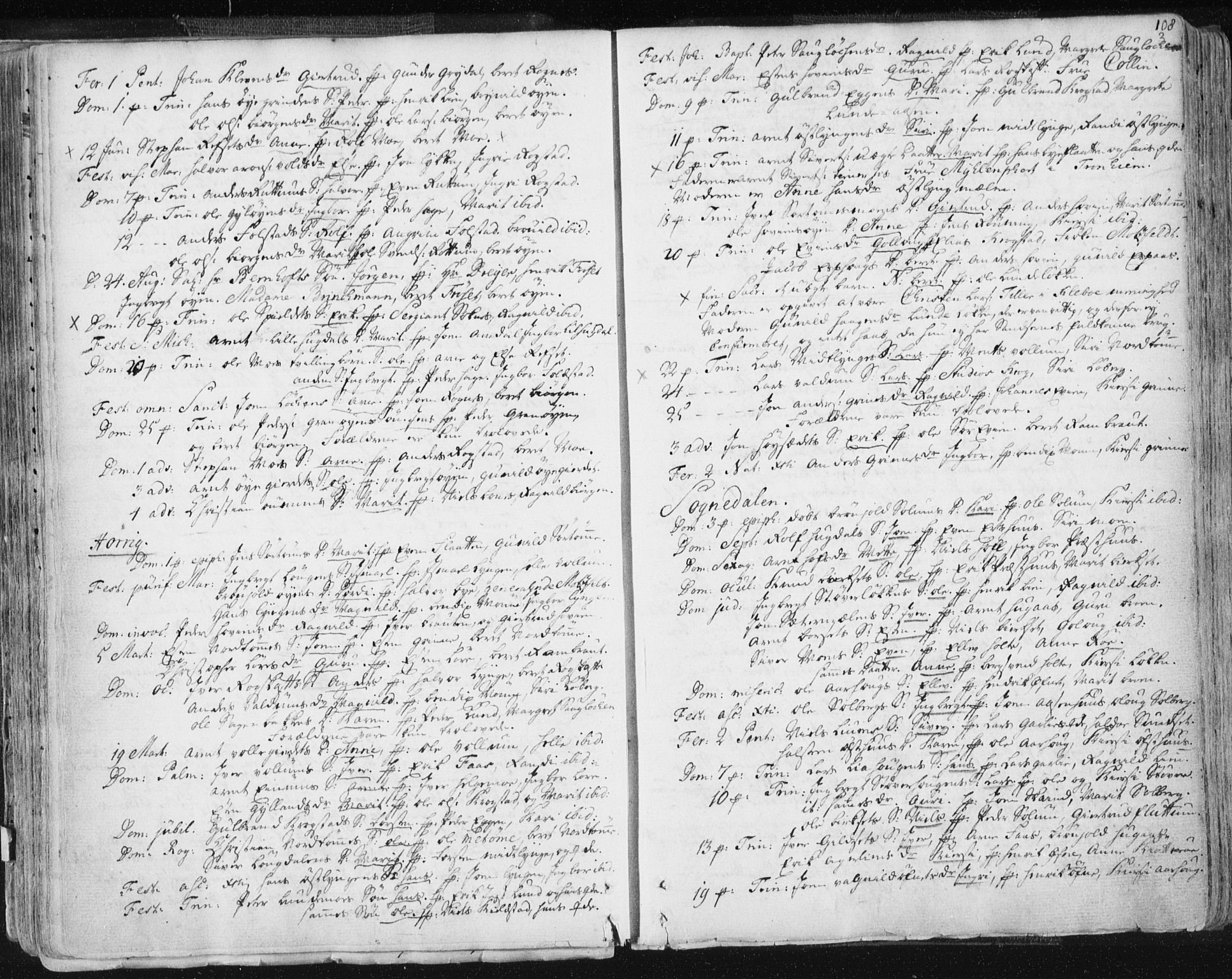 Ministerialprotokoller, klokkerbøker og fødselsregistre - Sør-Trøndelag, SAT/A-1456/687/L0991: Parish register (official) no. 687A02, 1747-1790, p. 108