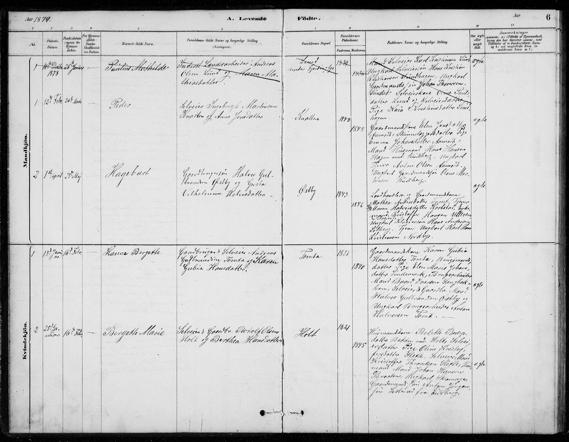 Fet prestekontor Kirkebøker, AV/SAO-A-10370a/G/Gb/L0002: Parish register (copy) no. II 2, 1878-1911, p. 6