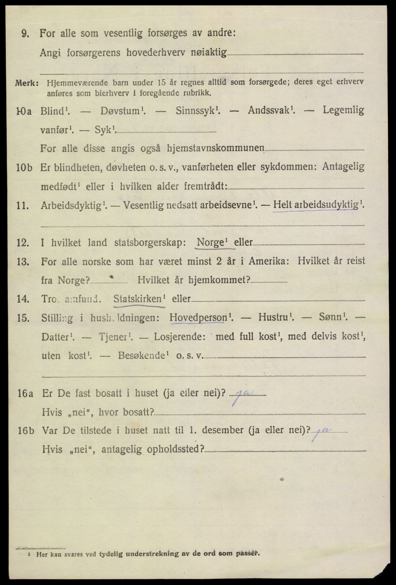 SAK, 1920 census for Evje, 1920, p. 2237