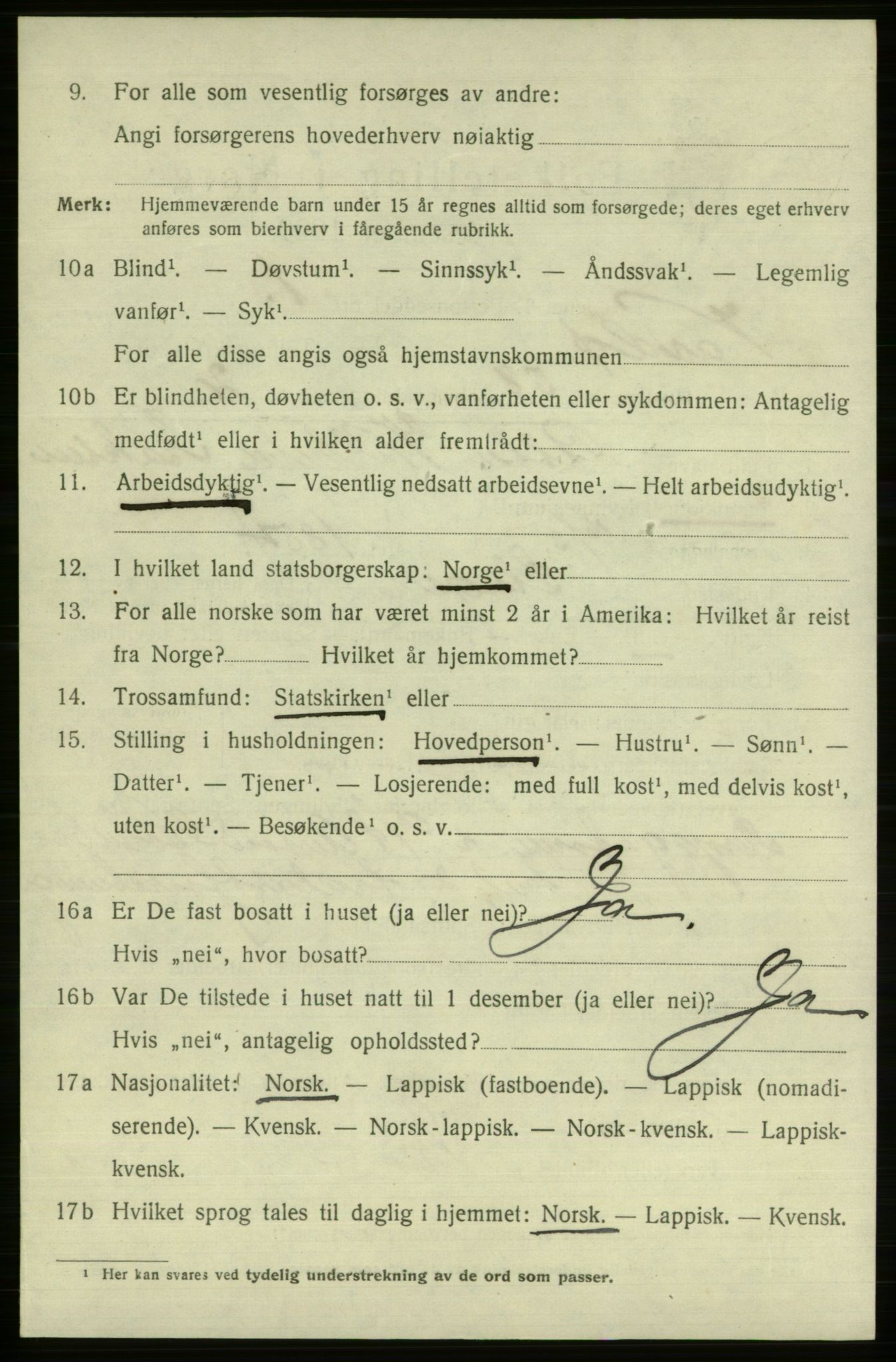 SATØ, 1920 census for Vardø, 1920, p. 3537