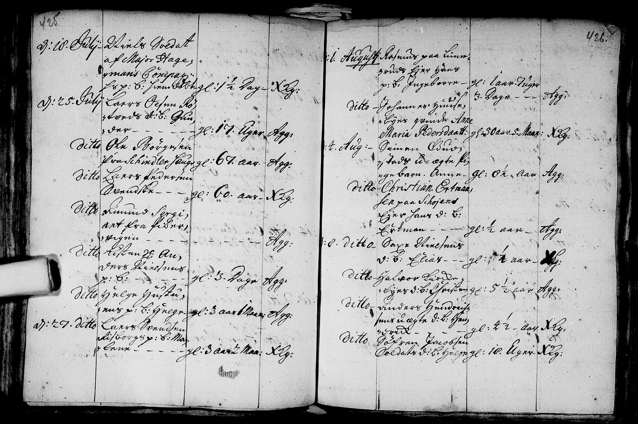 Aker prestekontor kirkebøker, AV/SAO-A-10861/F/L0002: Parish register (official) no. 2, 1714-1720, p. 425-426