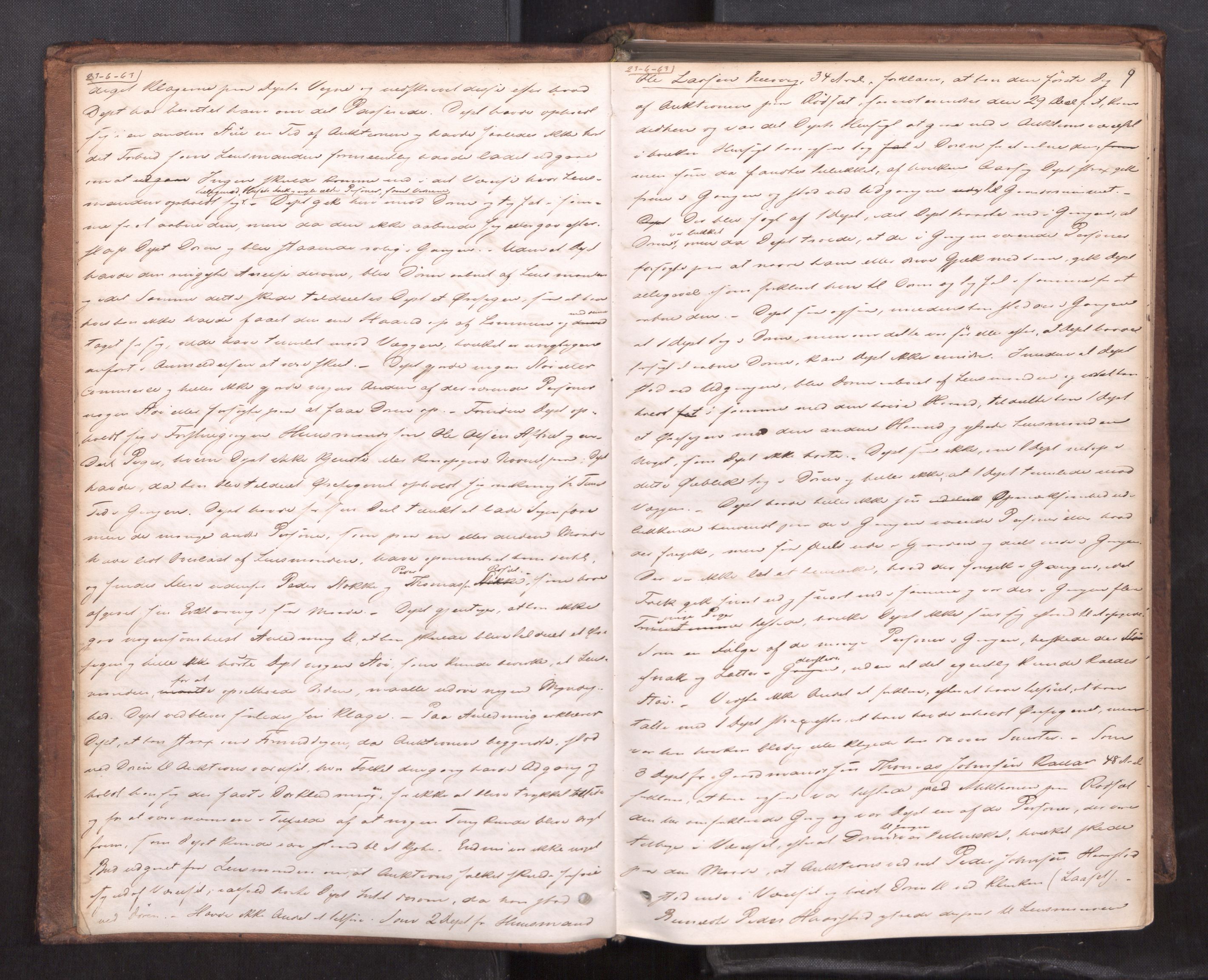 Strinda og Selbu sorenskriveri, AV/SAT-A-0015/1/1B/L0011: Ekstrarettsprot. 9, 1863-1873, p. 8b-9a