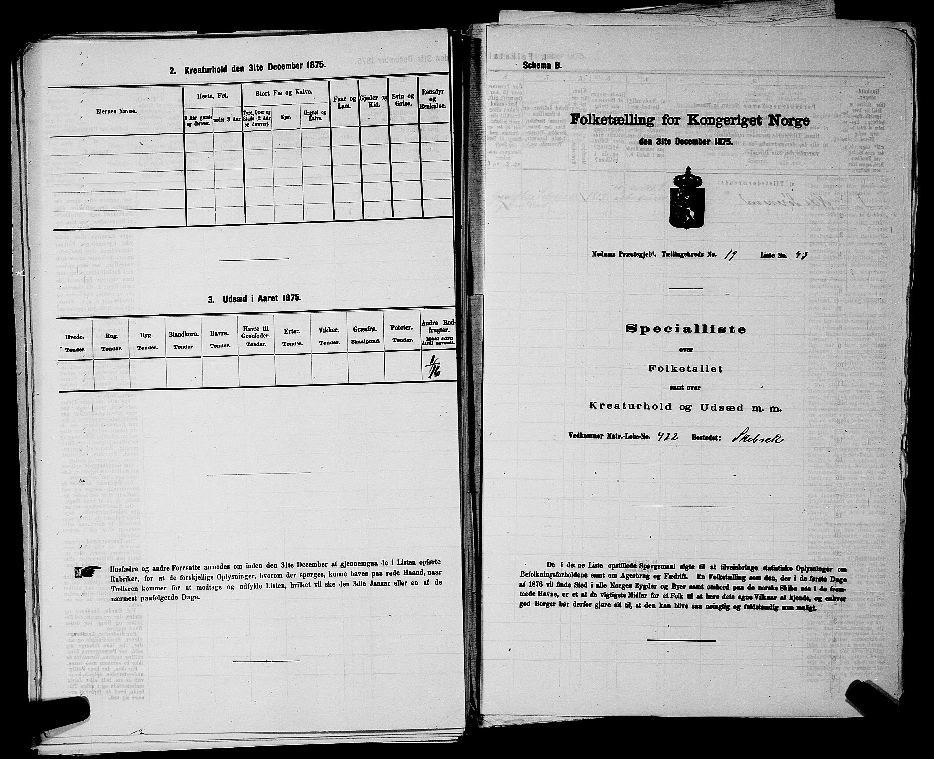 SAKO, 1875 census for 0623P Modum, 1875, p. 2447