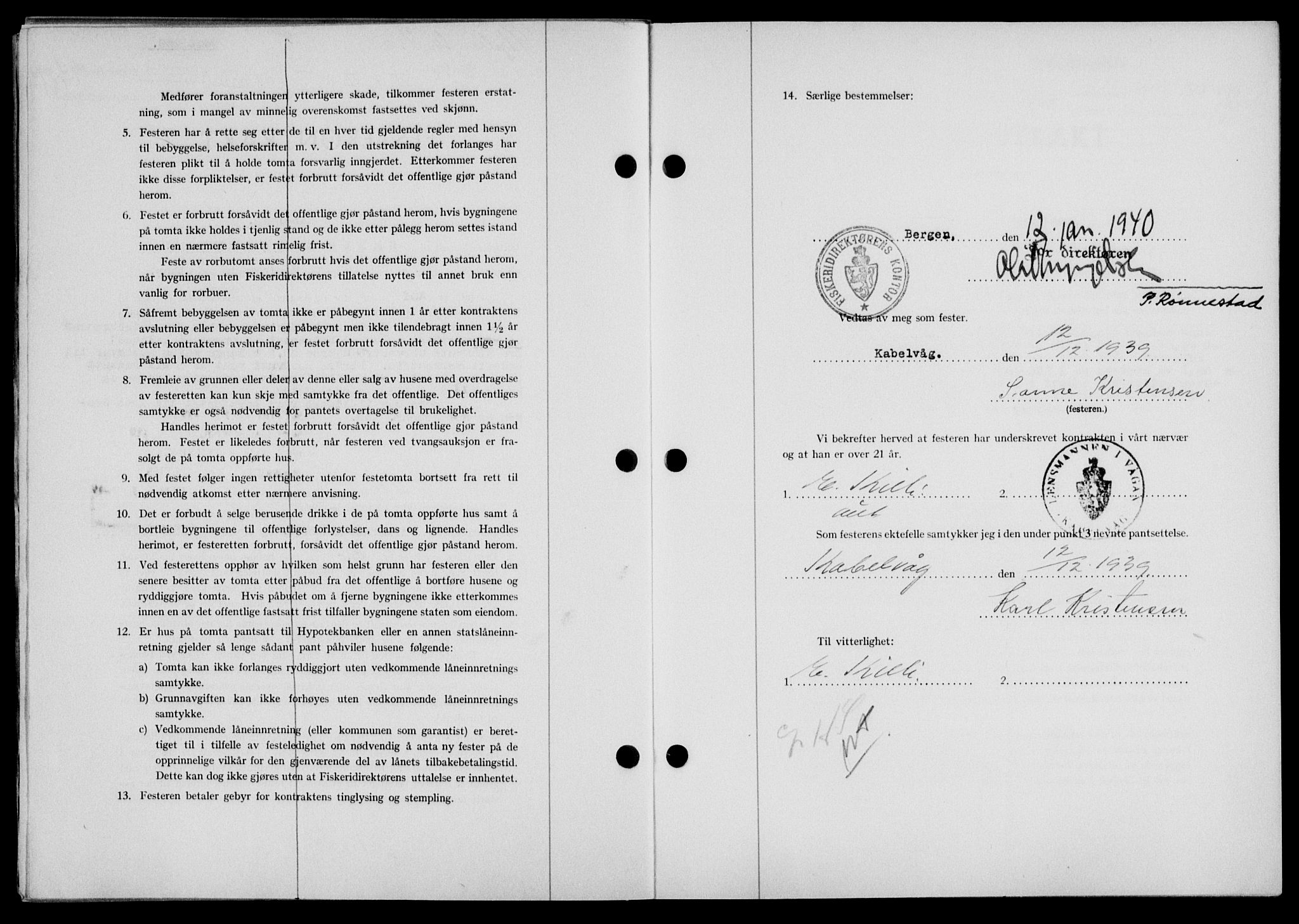 Lofoten sorenskriveri, SAT/A-0017/1/2/2C/L0007a: Mortgage book no. 7a, 1939-1940, Diary no: : 194/1940