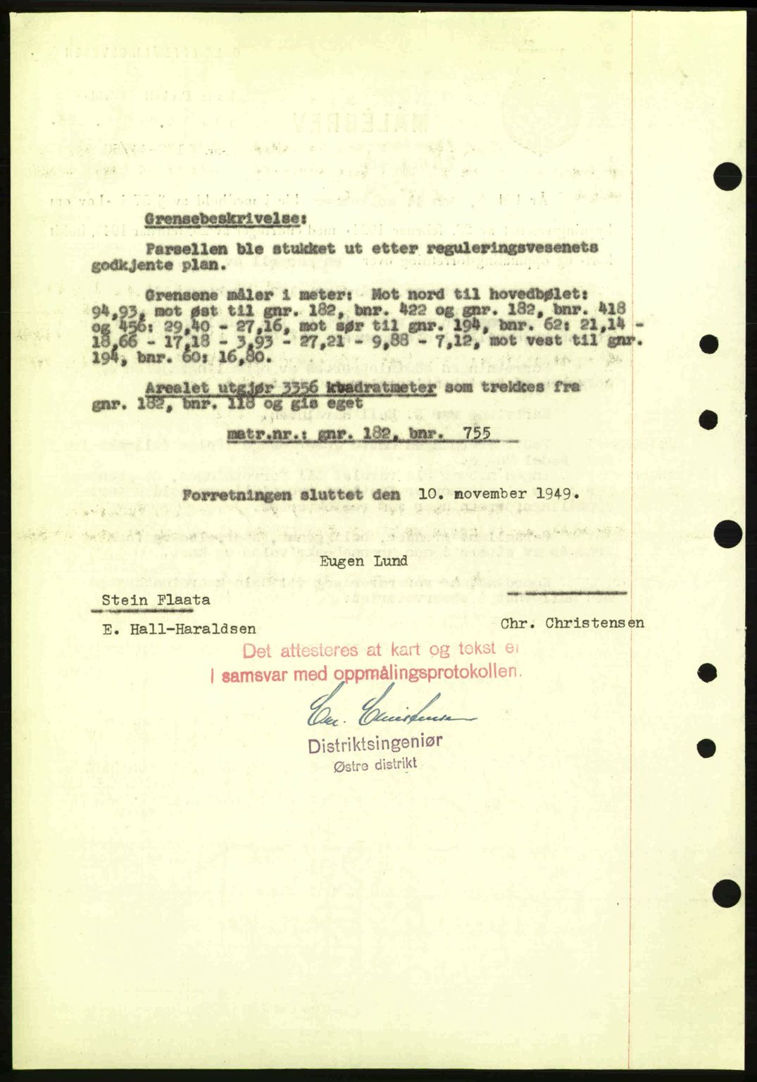 Oslo byskriverembete, AV/SAO-A-10227/G/Gb/Gbd/Gbda/L0017: Mortgage book no. A215, 1949-1950, Diary no: : 15633/1949