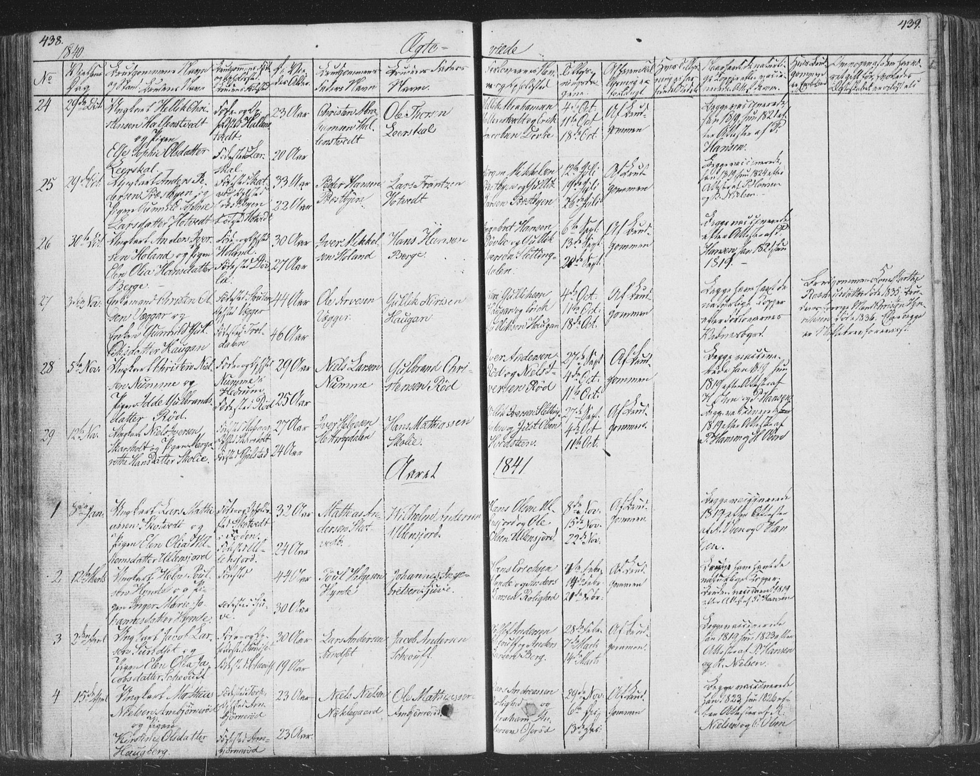 Andebu kirkebøker, AV/SAKO-A-336/F/Fa/L0004: Parish register (official) no. 4, 1829-1856, p. 438-439