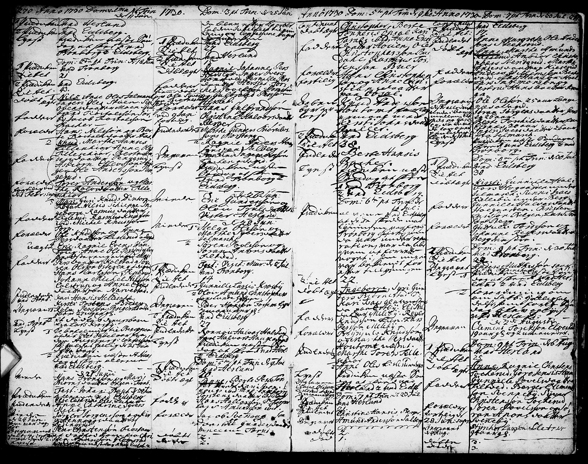 Eidsberg prestekontor Kirkebøker, AV/SAO-A-10905/F/Fa/L0001: Parish register (official) no. I 1, 1710-1730, p. 270-271