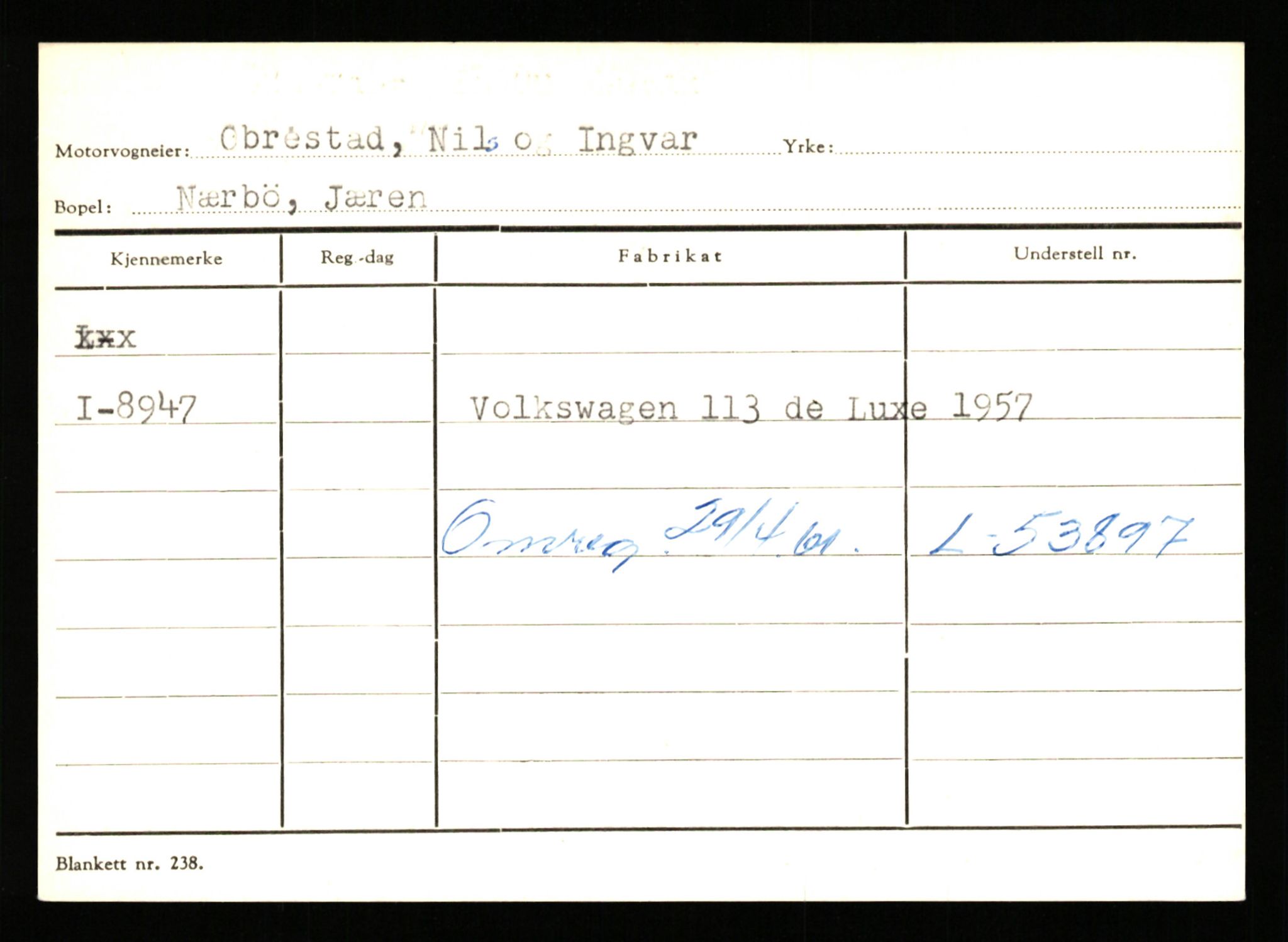 Stavanger trafikkstasjon, AV/SAST-A-101942/0/G/L0002: Registreringsnummer: 5791 - 10405, 1930-1971, p. 2081