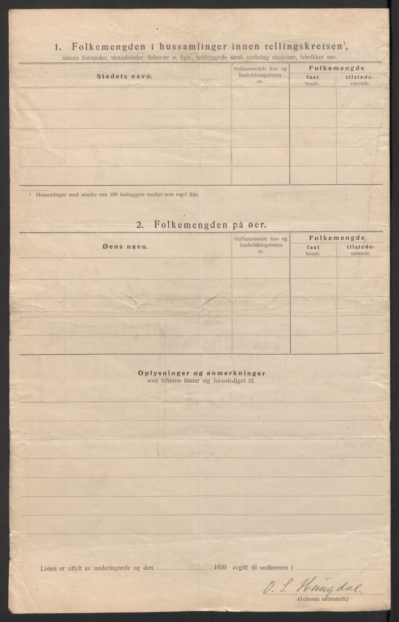 SAH, 1920 census for Åsnes, 1920, p. 53