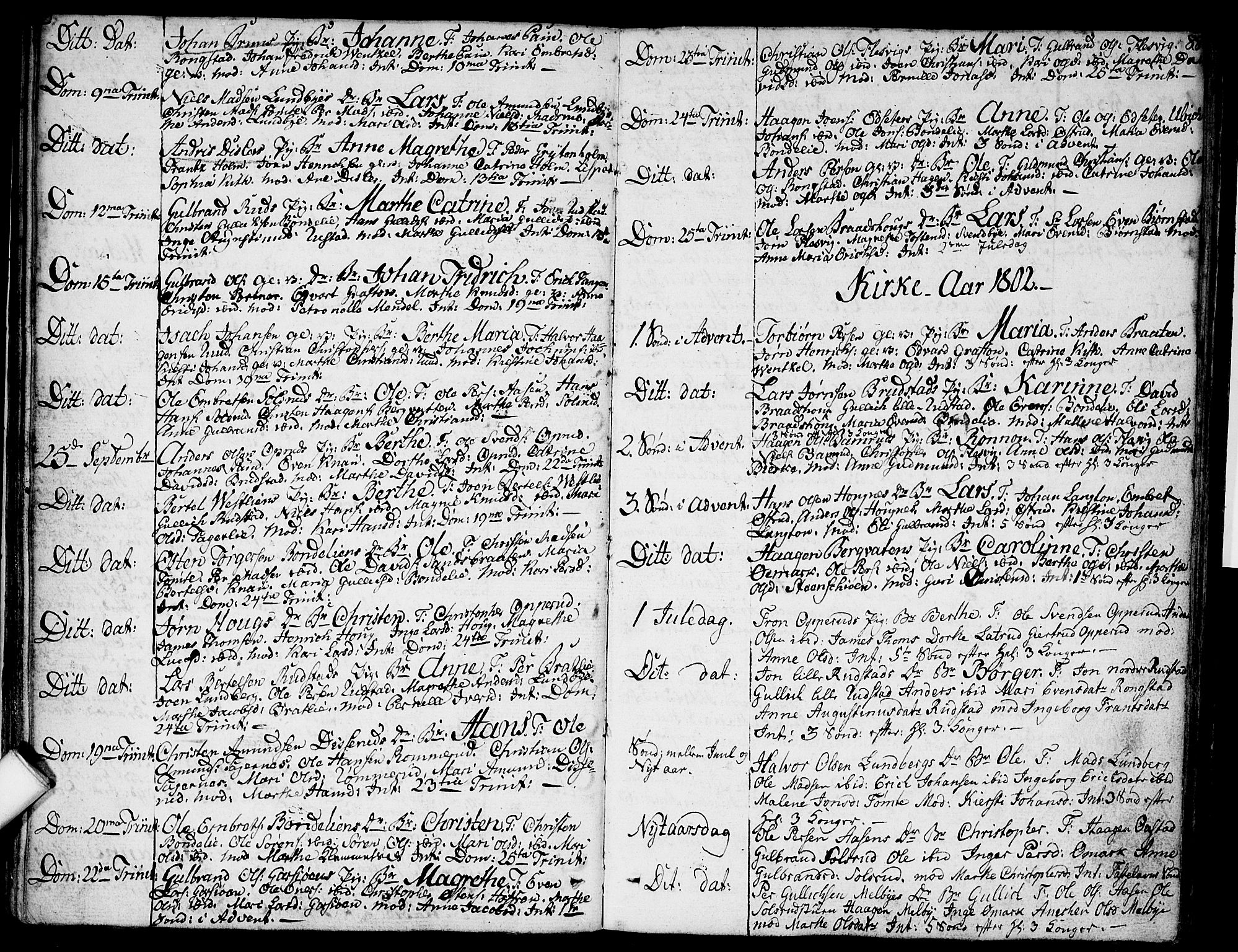 Hurdal prestekontor Kirkebøker, AV/SAO-A-10889/F/Fa/L0001: Parish register (official) no. I 1, 1777-1812, p. 88