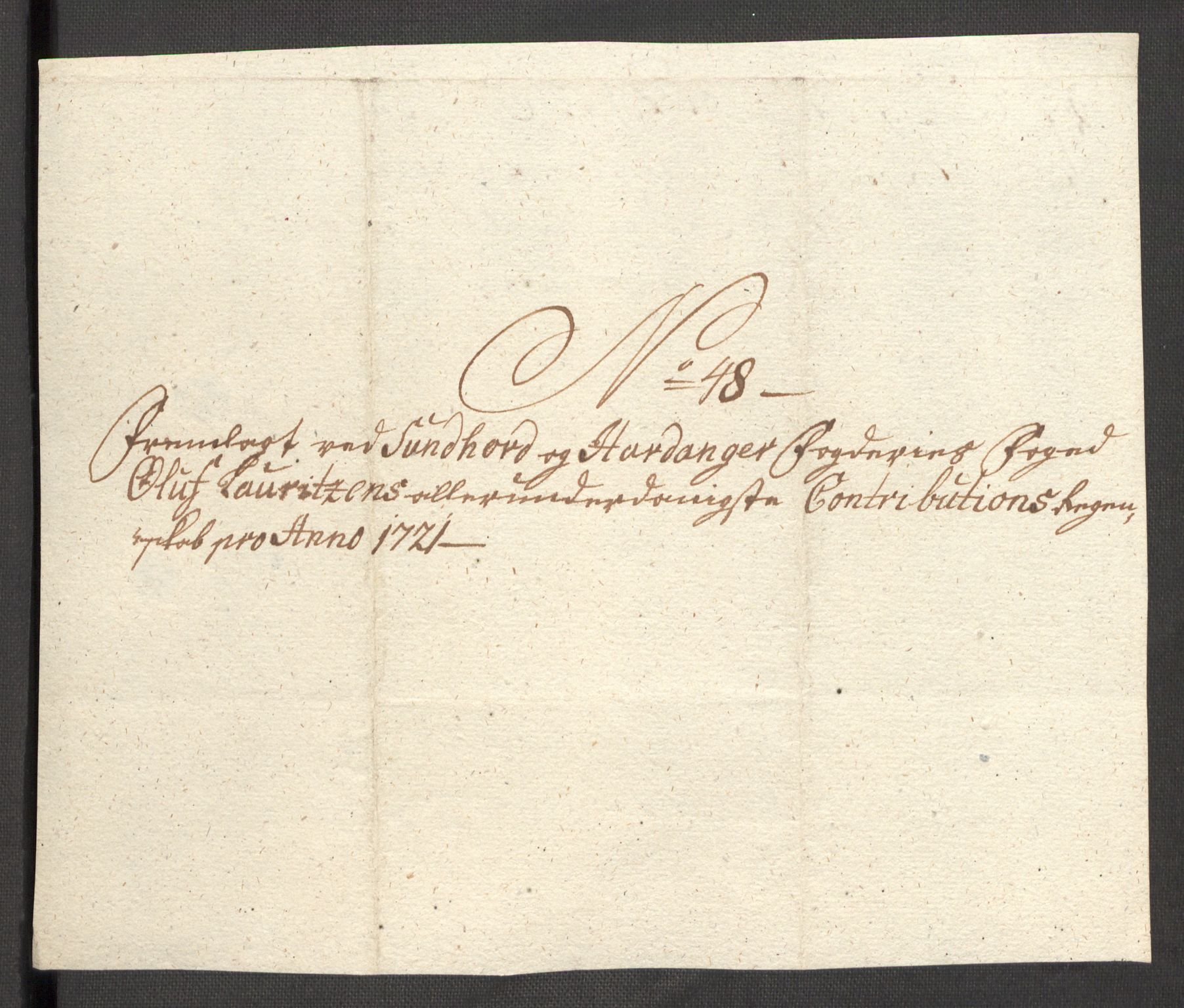 Rentekammeret inntil 1814, Reviderte regnskaper, Fogderegnskap, AV/RA-EA-4092/R48/L3000: Fogderegnskap Sunnhordland og Hardanger, 1721, p. 312