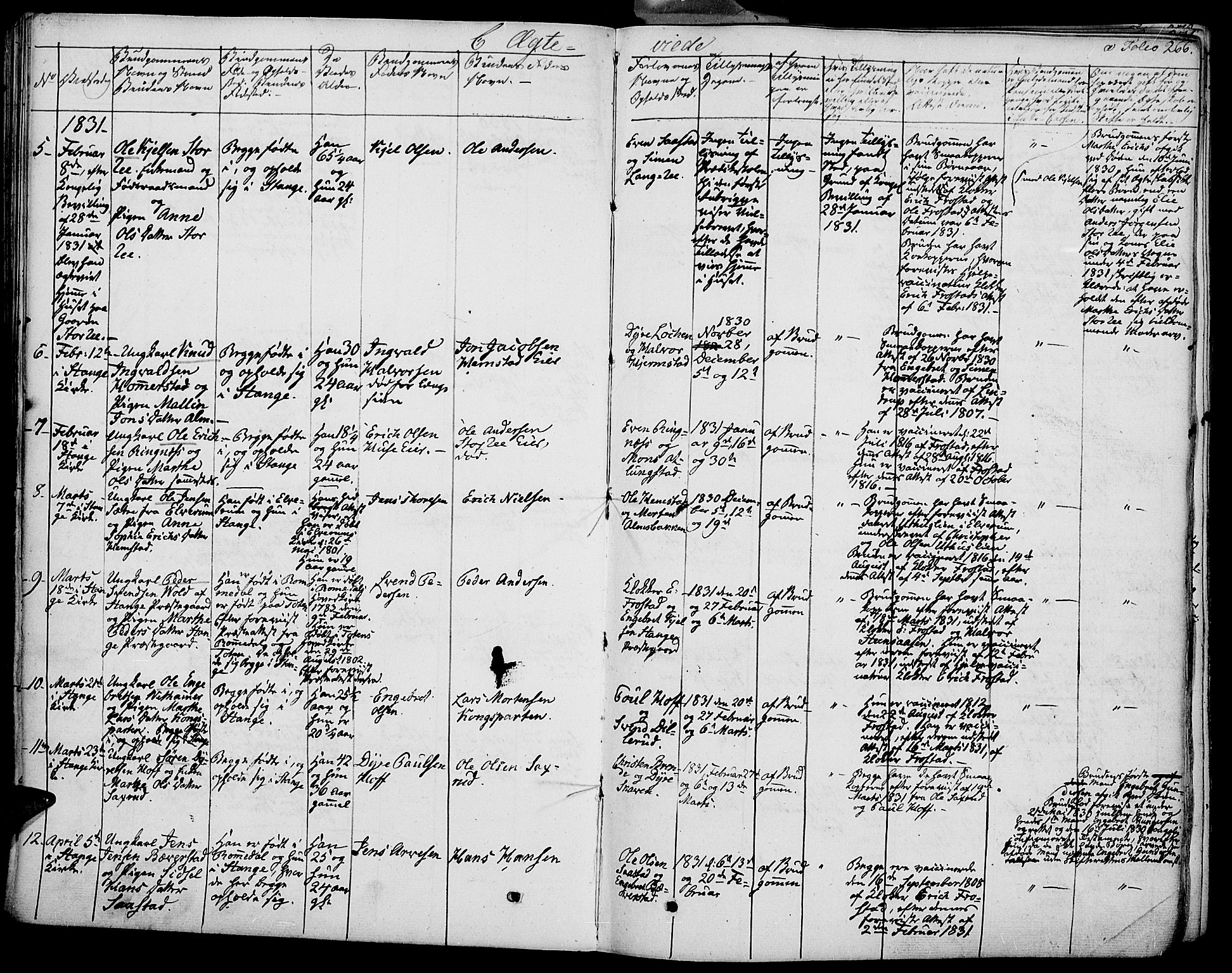 Stange prestekontor, AV/SAH-PREST-002/K/L0009: Parish register (official) no. 9, 1826-1835, p. 266