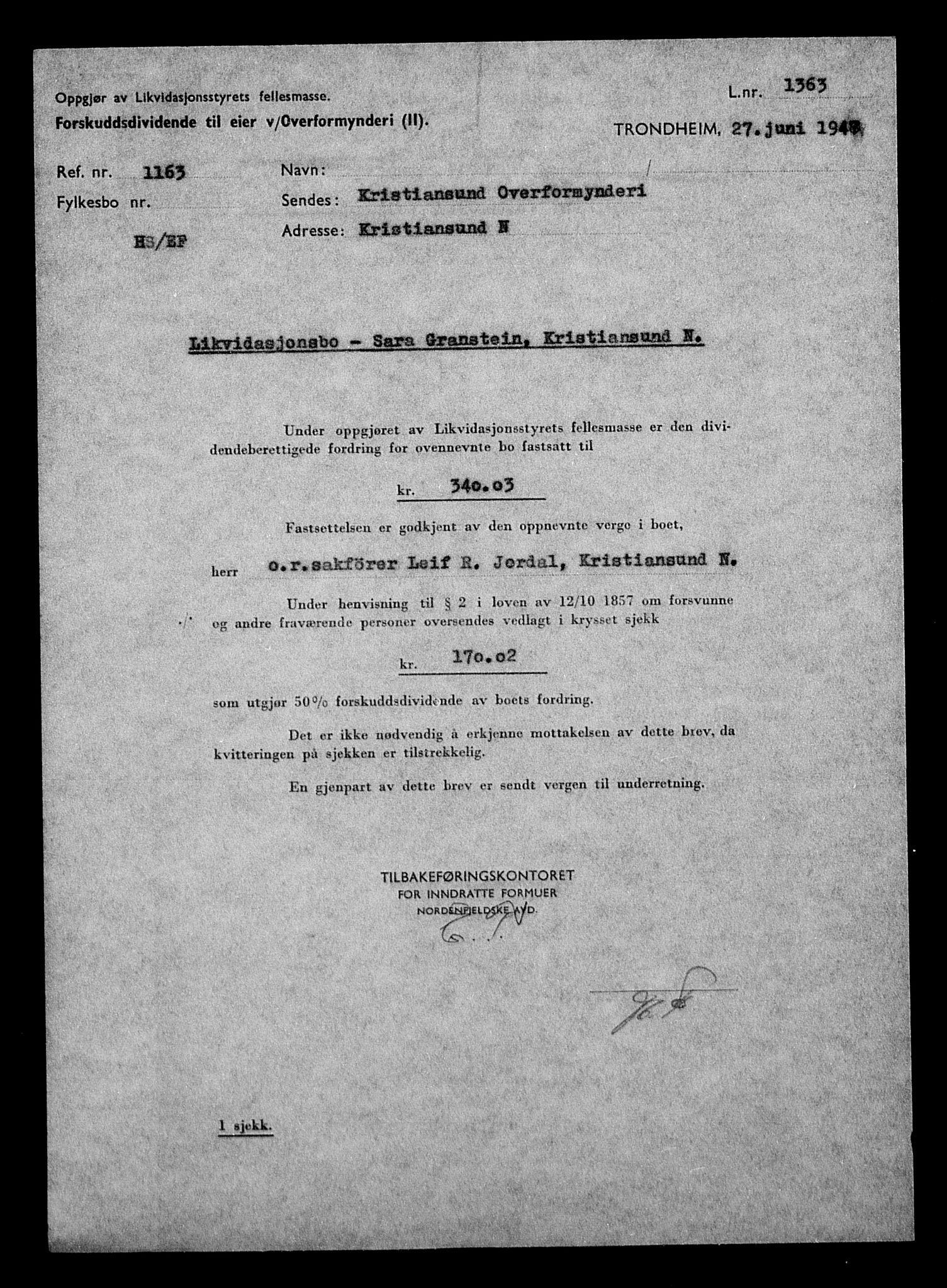 Justisdepartementet, Tilbakeføringskontoret for inndratte formuer, AV/RA-S-1564/H/Hc/Hcb/L0913: --, 1945-1947, p. 489