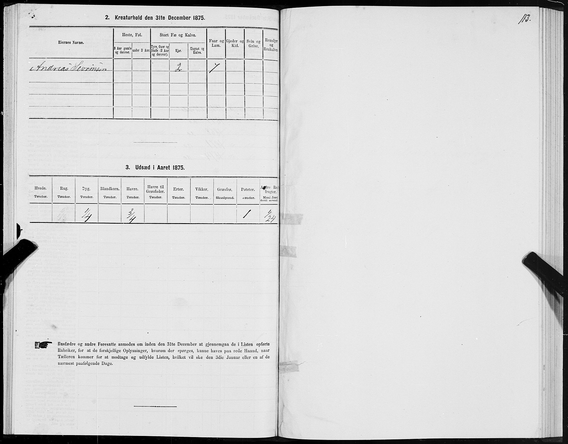 SAT, 1875 census for 1524P Norddal, 1875, p. 2113